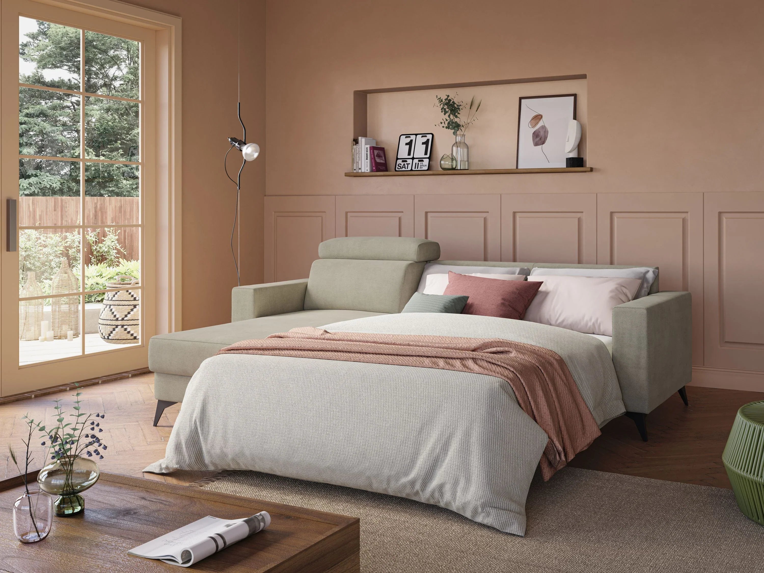 Divano letto con penisola - divani.store