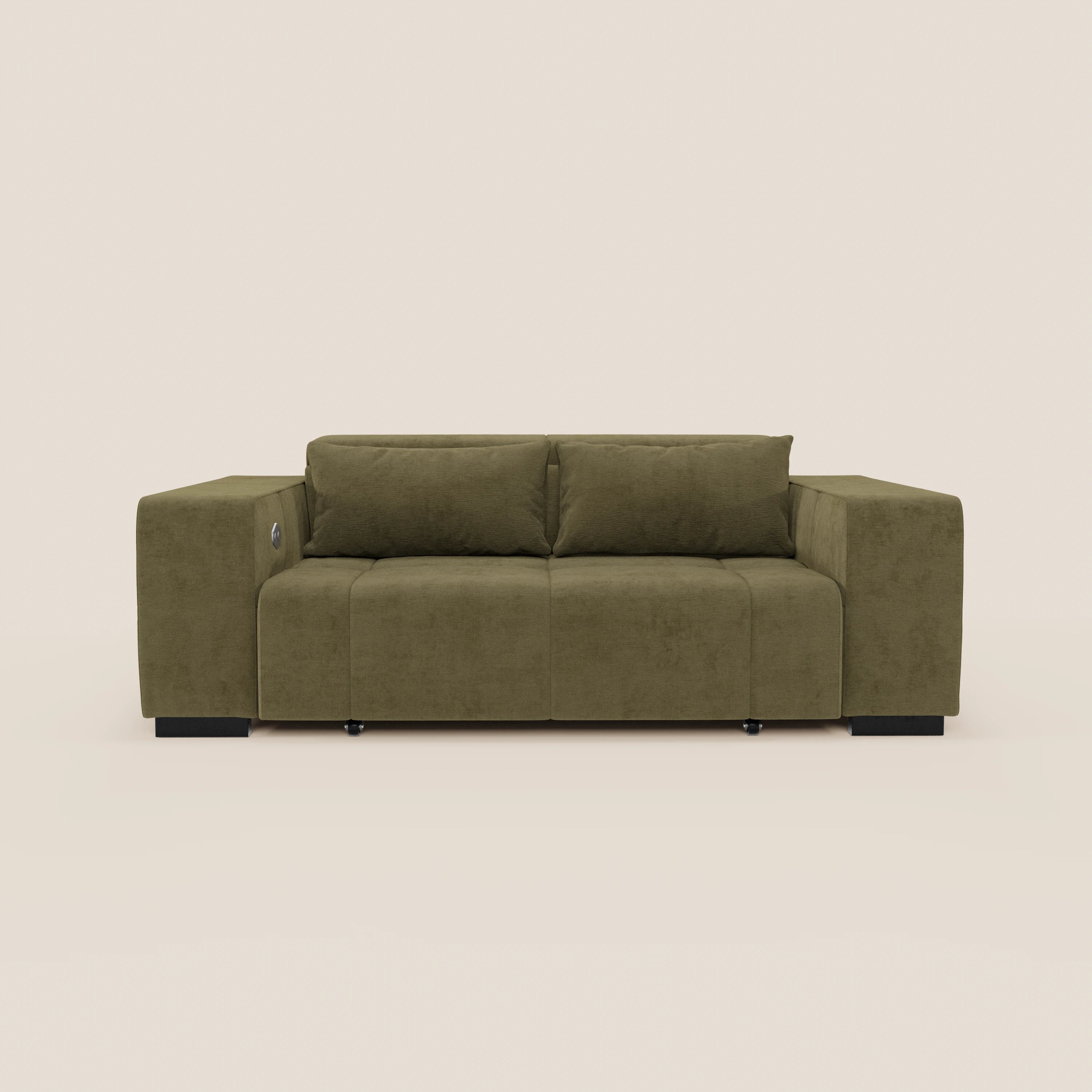 Monarch Divano con Relax Elettrico per allungamento sedute e Poggiatesta Reclinabile in tessuto morbido smacchiabile T31 - divani.store