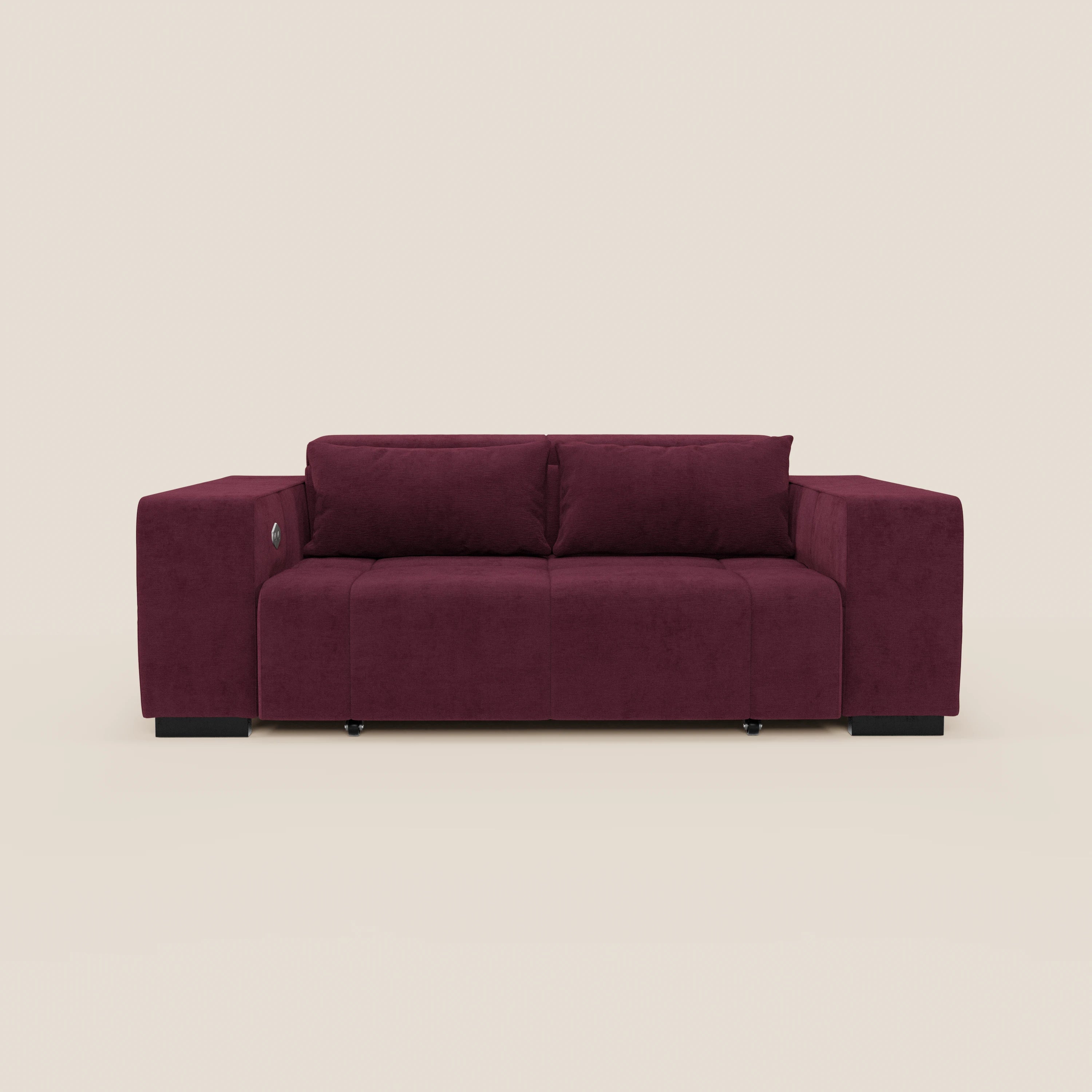 Monarch Divano con Relax Elettrico per allungamento sedute e Poggiatesta Reclinabile in tessuto morbido smacchiabile T31 - divani.store