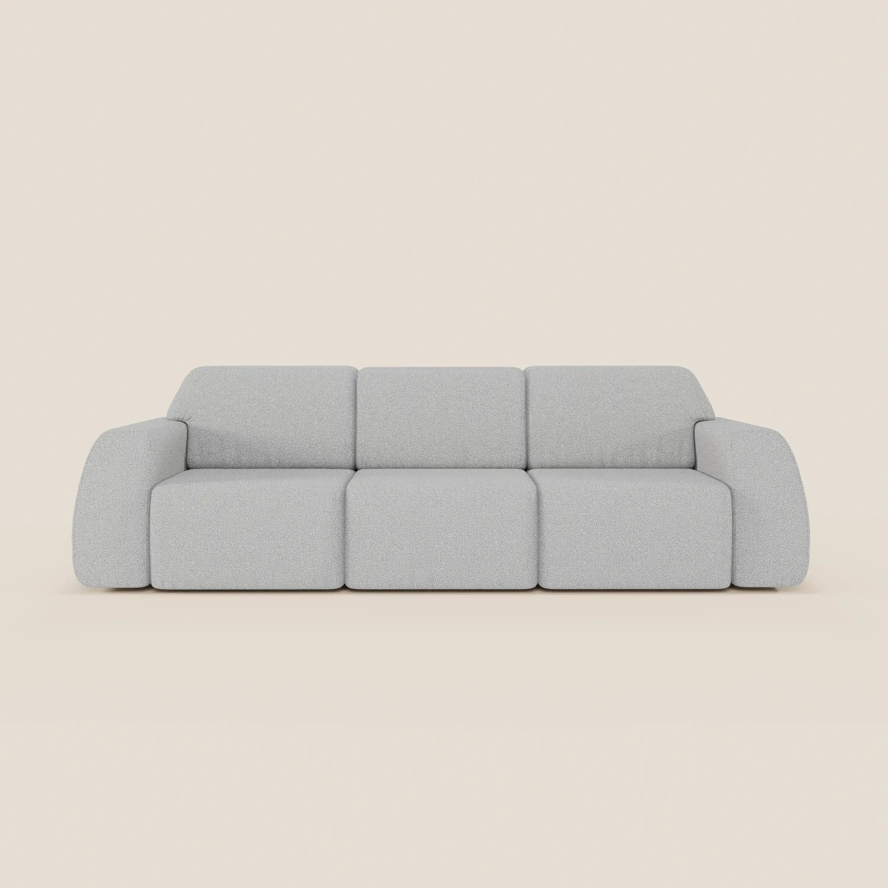 Orbit divano con 3 sedute scorrevoli e allungabili in tessuto effetto cotone smacchiabile T33 - divani.store