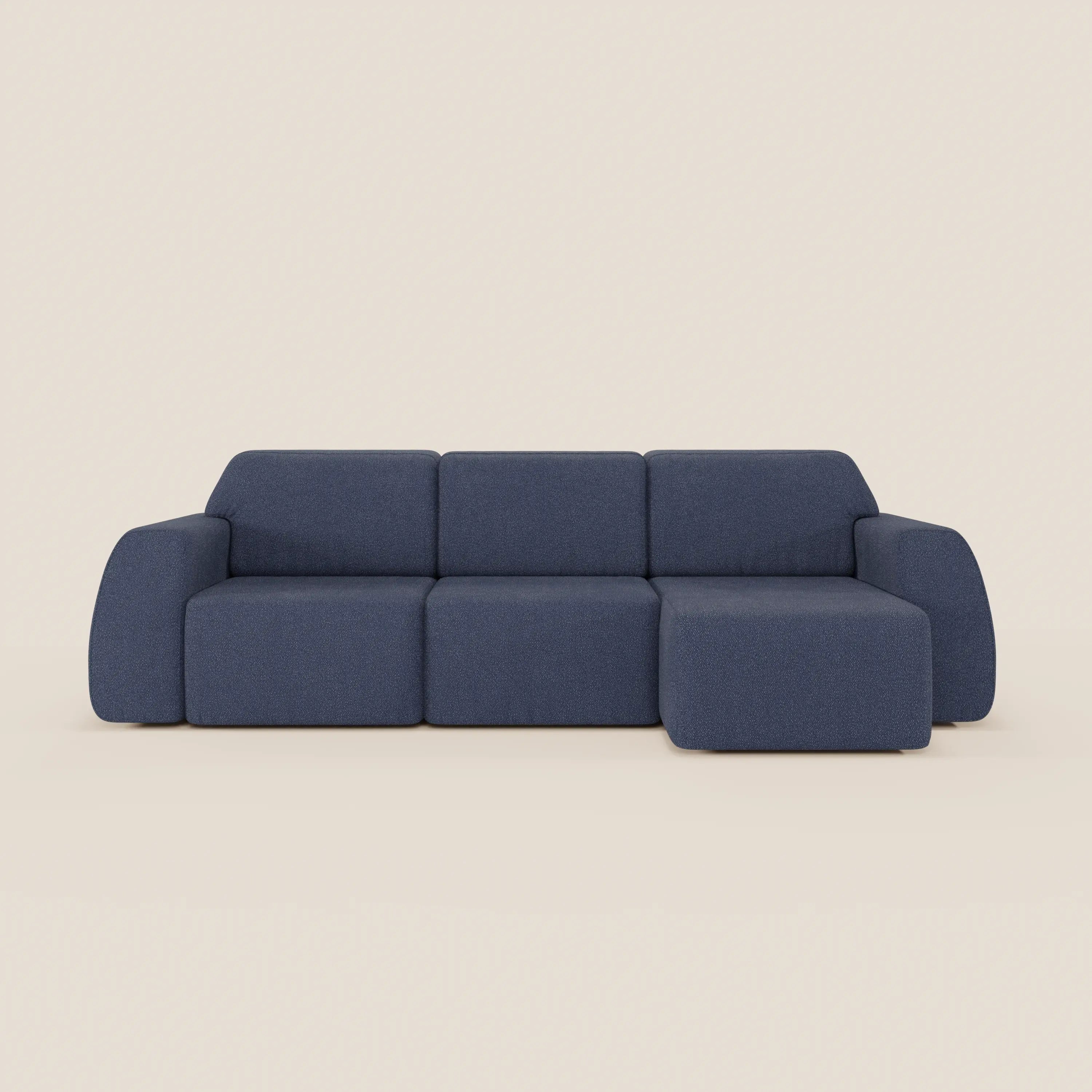 Orbit Divano angolare con penisola reversibile e tutte le sedute allungabili in tessuto smacchiabile effetto cotone T33 - divani.store