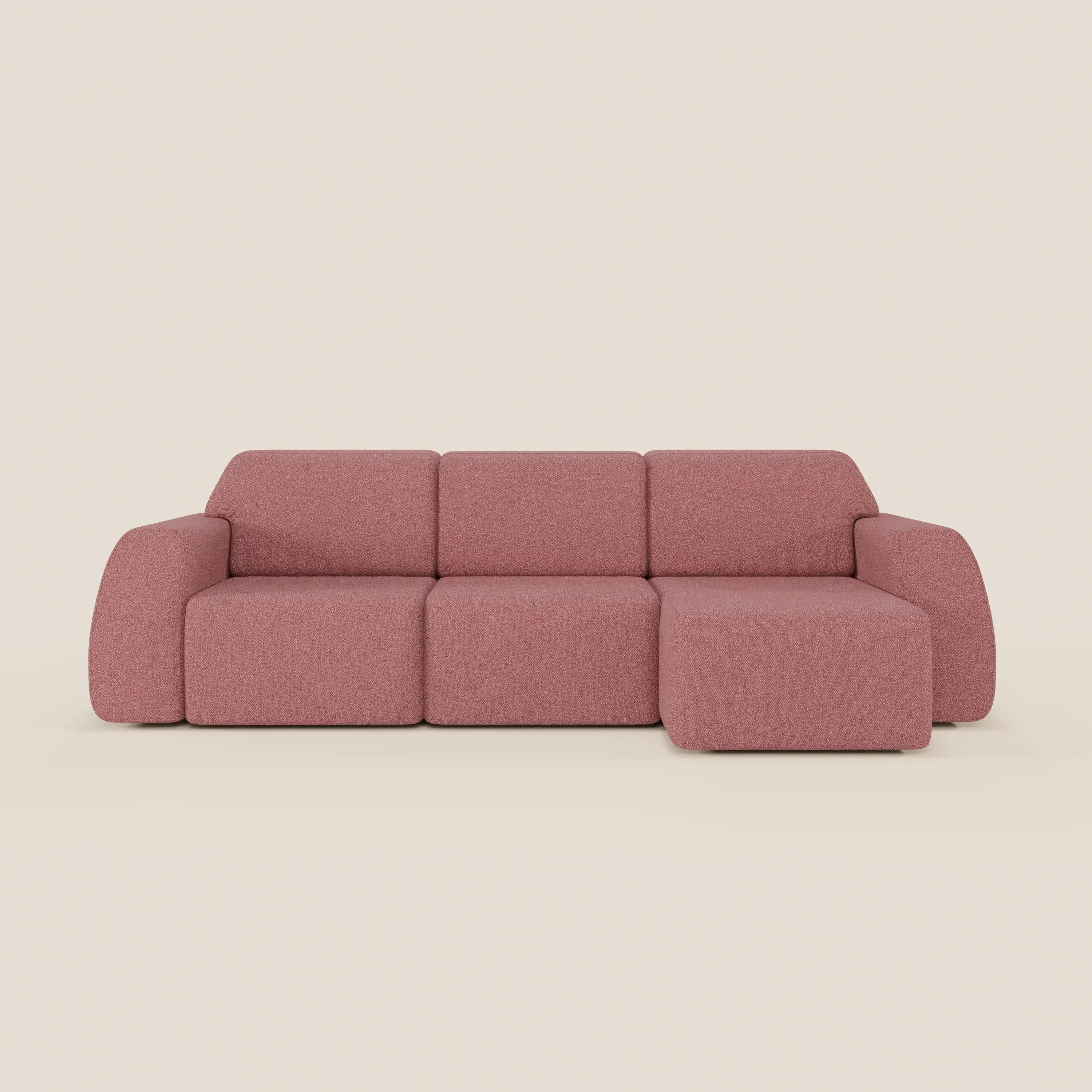 Orbit Divano angolare con penisola reversibile e tutte le sedute allungabili in tessuto smacchiabile effetto cotone T33 - divani.store