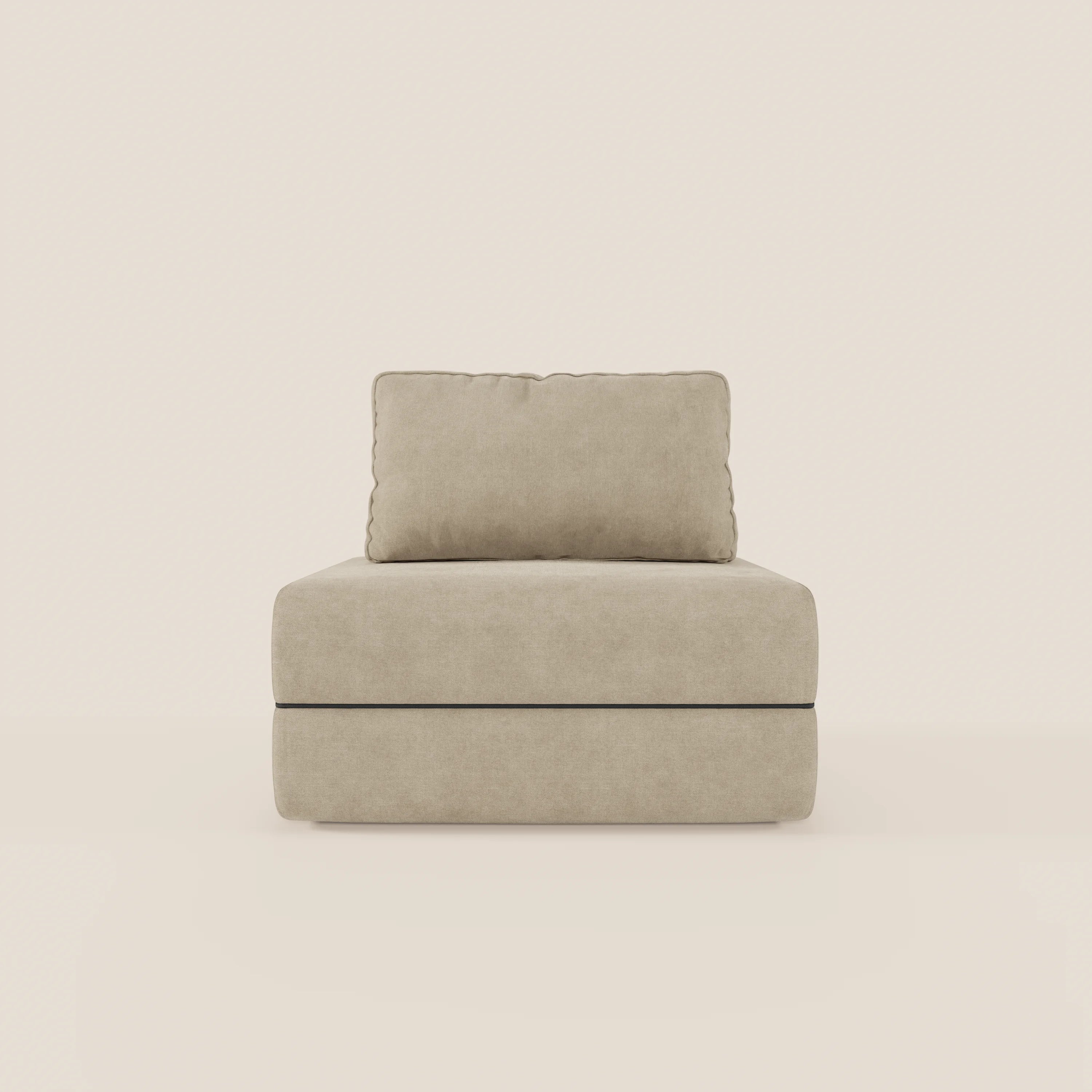 Rift poltrona letto con materasso alto 22 cm e memory foam - schienale mobile e tessuto smacchiabile T31 - divani.store