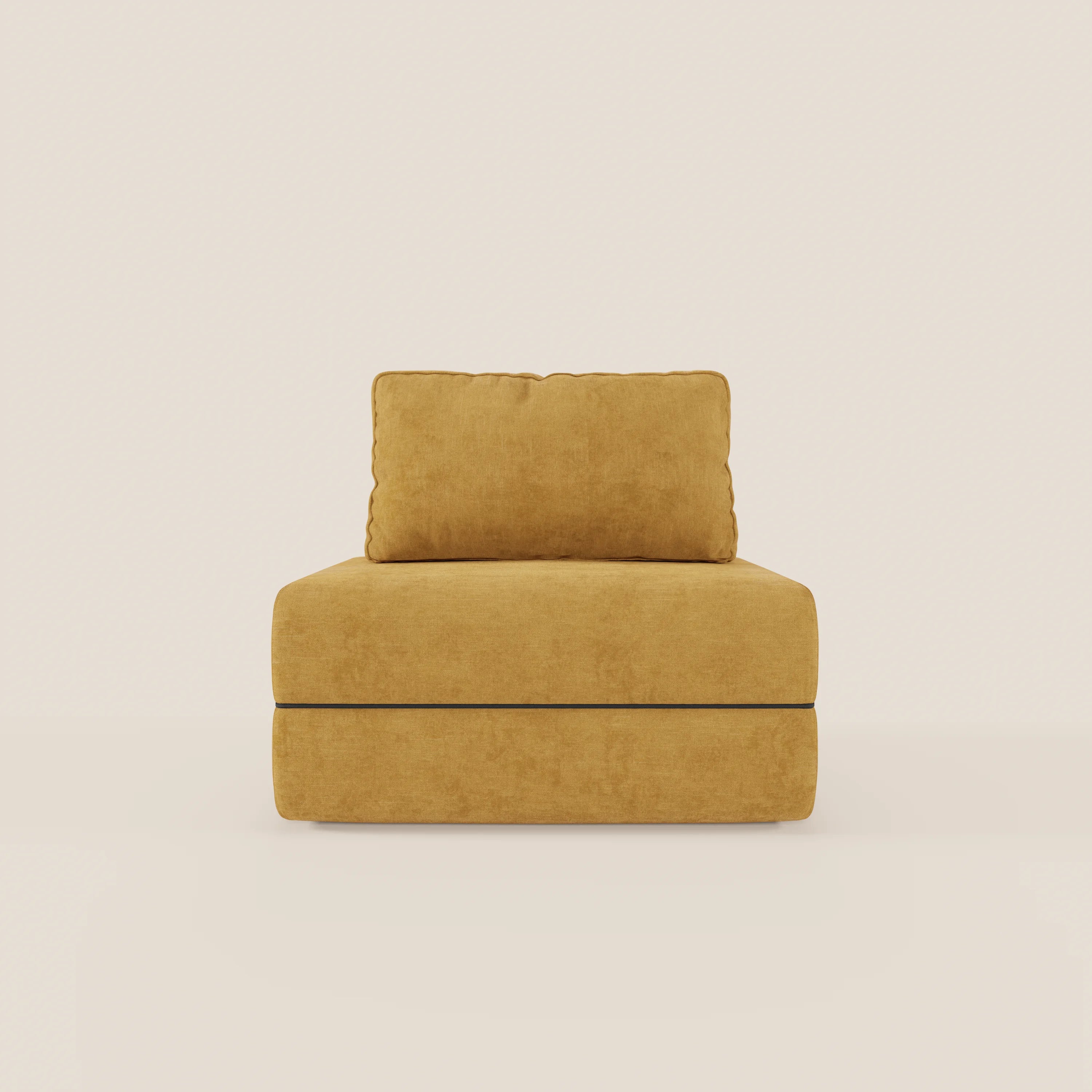 Rift poltrona letto con materasso alto 22 cm e memory foam - schienale mobile e tessuto smacchiabile T31 - divani.store