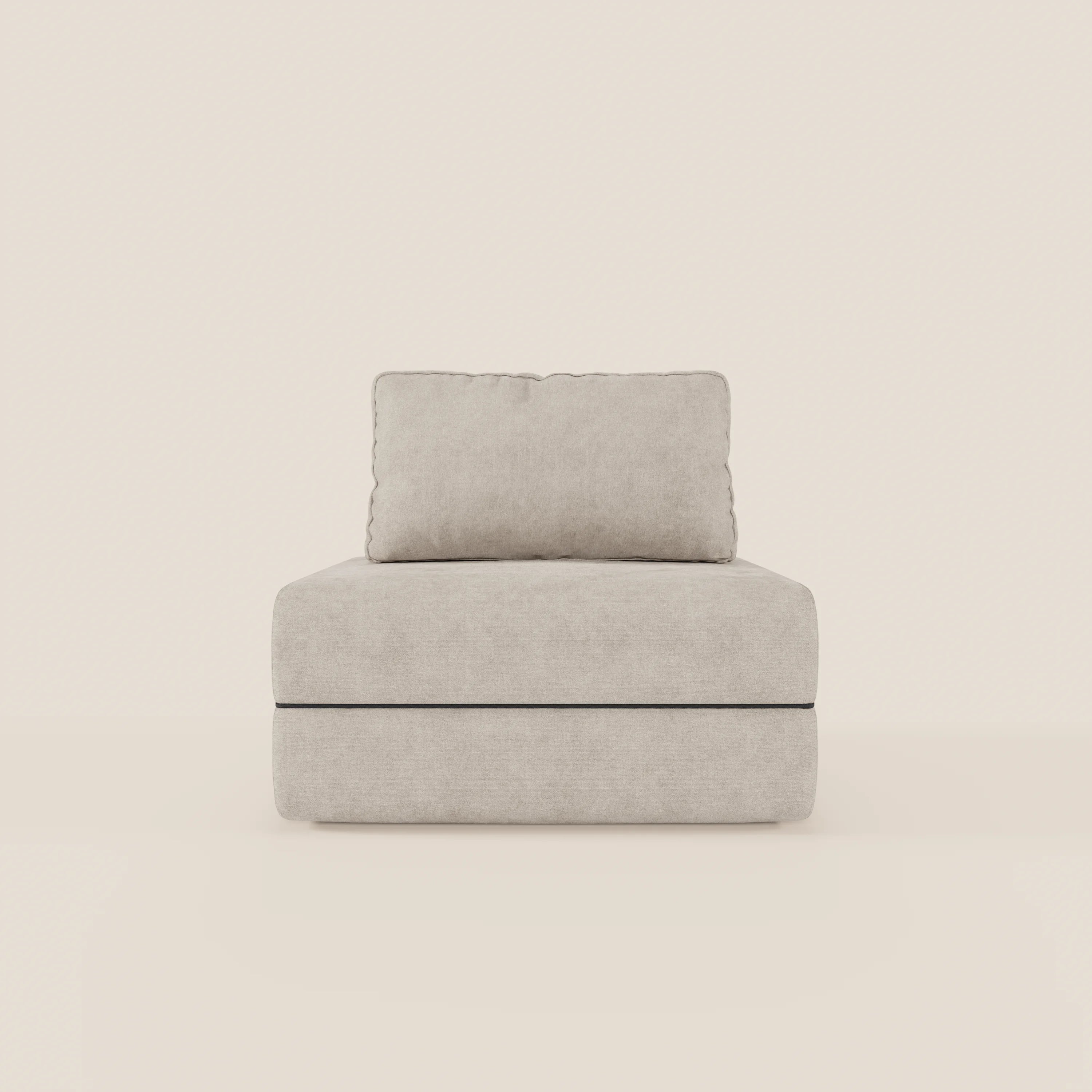 Rift poltrona letto con materasso alto 22 cm e memory foam - schienale mobile e tessuto smacchiabile T31 - divani.store