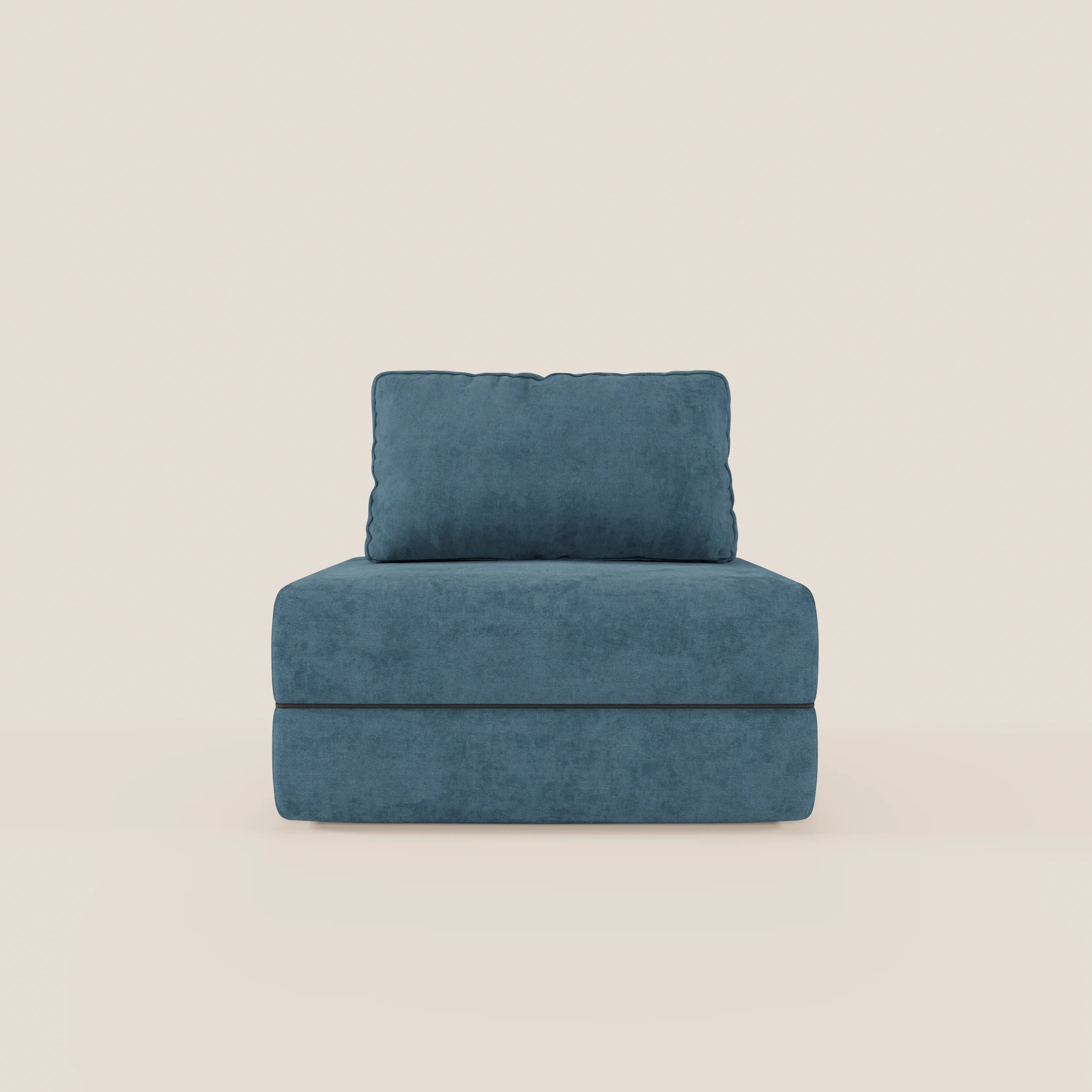 Rift poltrona letto con materasso alto 22 cm e memory foam - schienale mobile e tessuto smacchiabile T31 - divani.store
