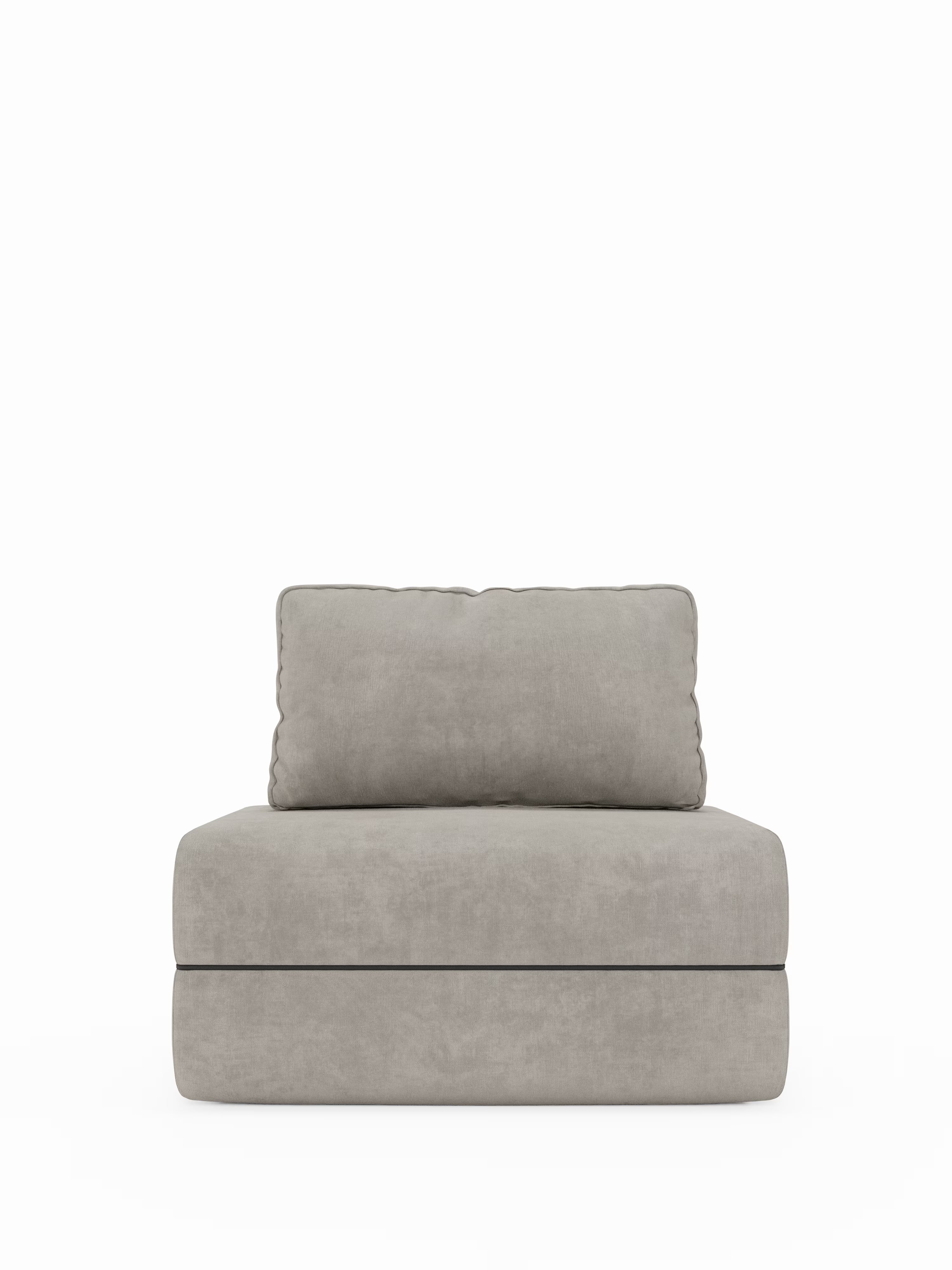 Rift poltrona letto con materasso alto 24 cm e memory foam - schienale mobile e tessuto smacchiabile T31