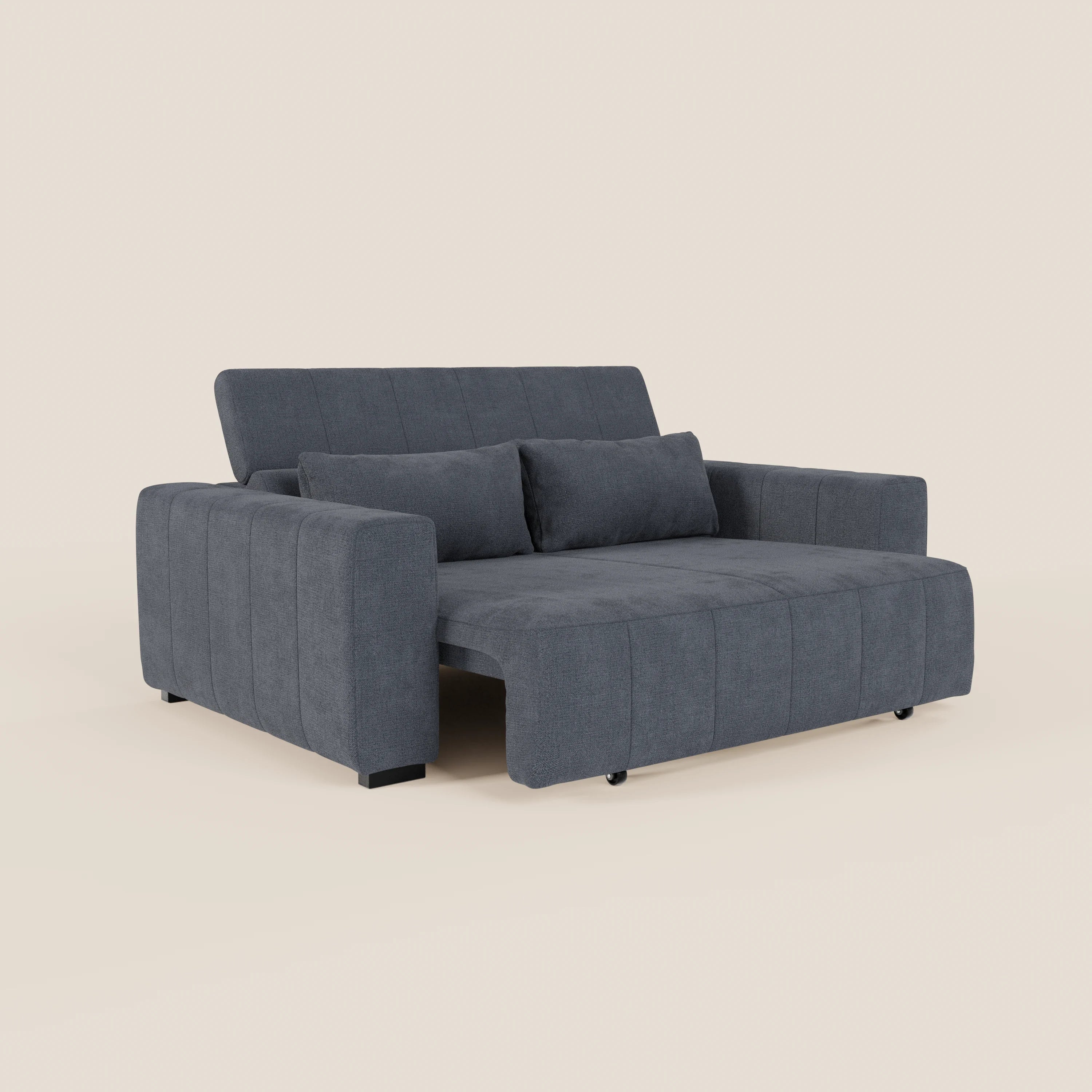 Doric divano 3 posti con sedute allungabili tramite relax elettrico - poggiatesta reclinabile in tessuto smacchiabile T23 - divani.store