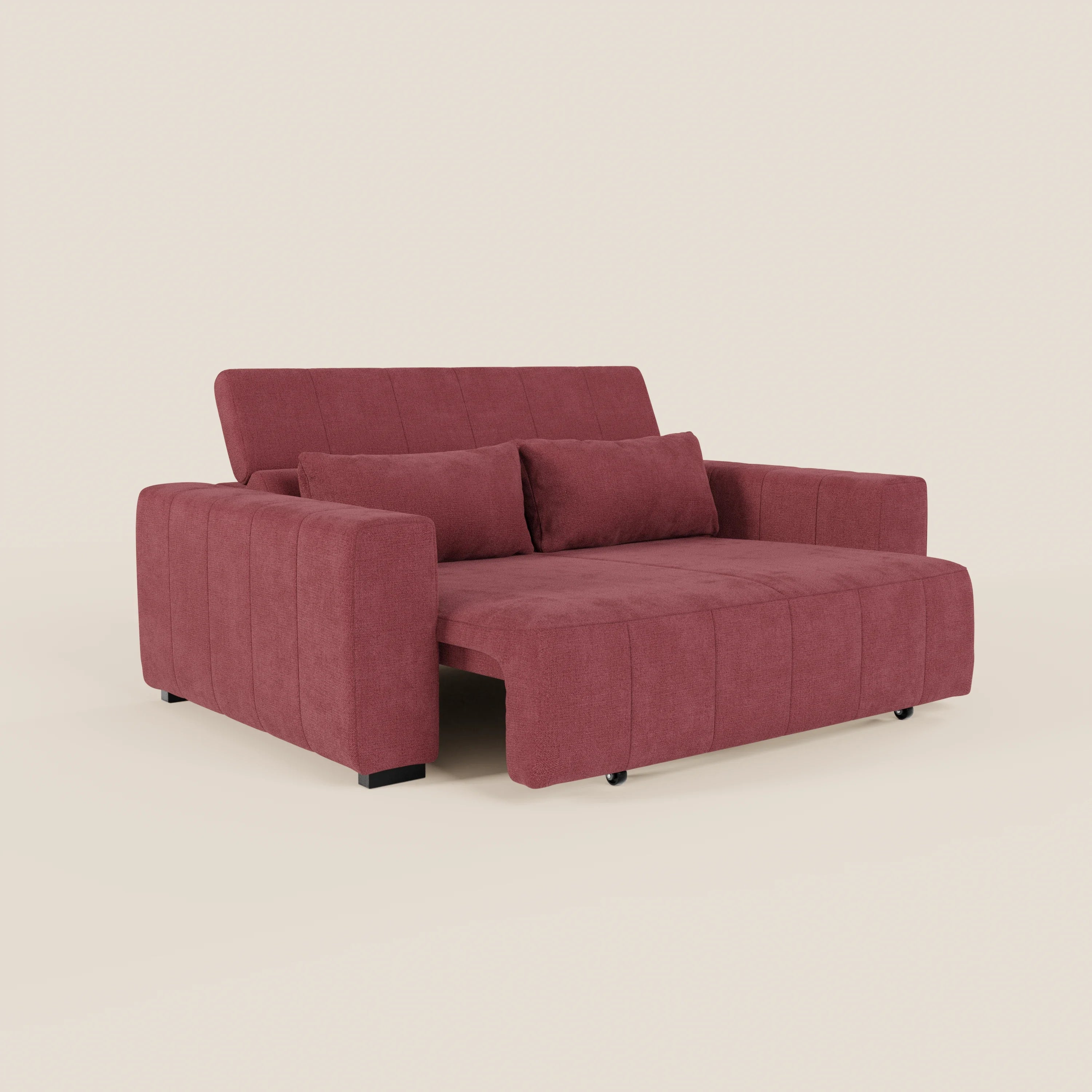 Doric divano 3 posti con sedute allungabili tramite relax elettrico - poggiatesta reclinabile in tessuto smacchiabile T23 - divani.store