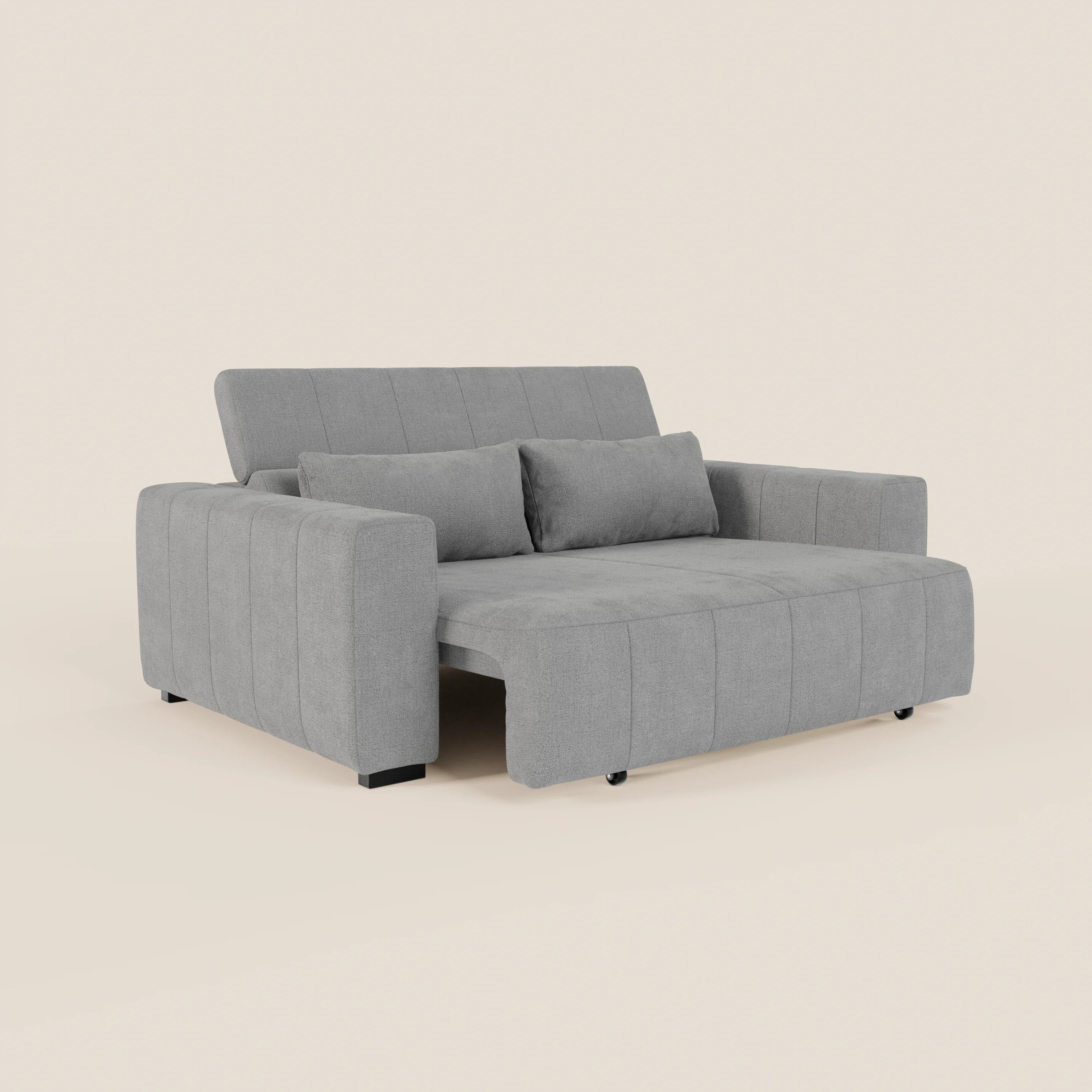 Doric divano 3 posti con sedute allungabili tramite relax elettrico - poggiatesta reclinabile in tessuto smacchiabile T23 - divani.store
