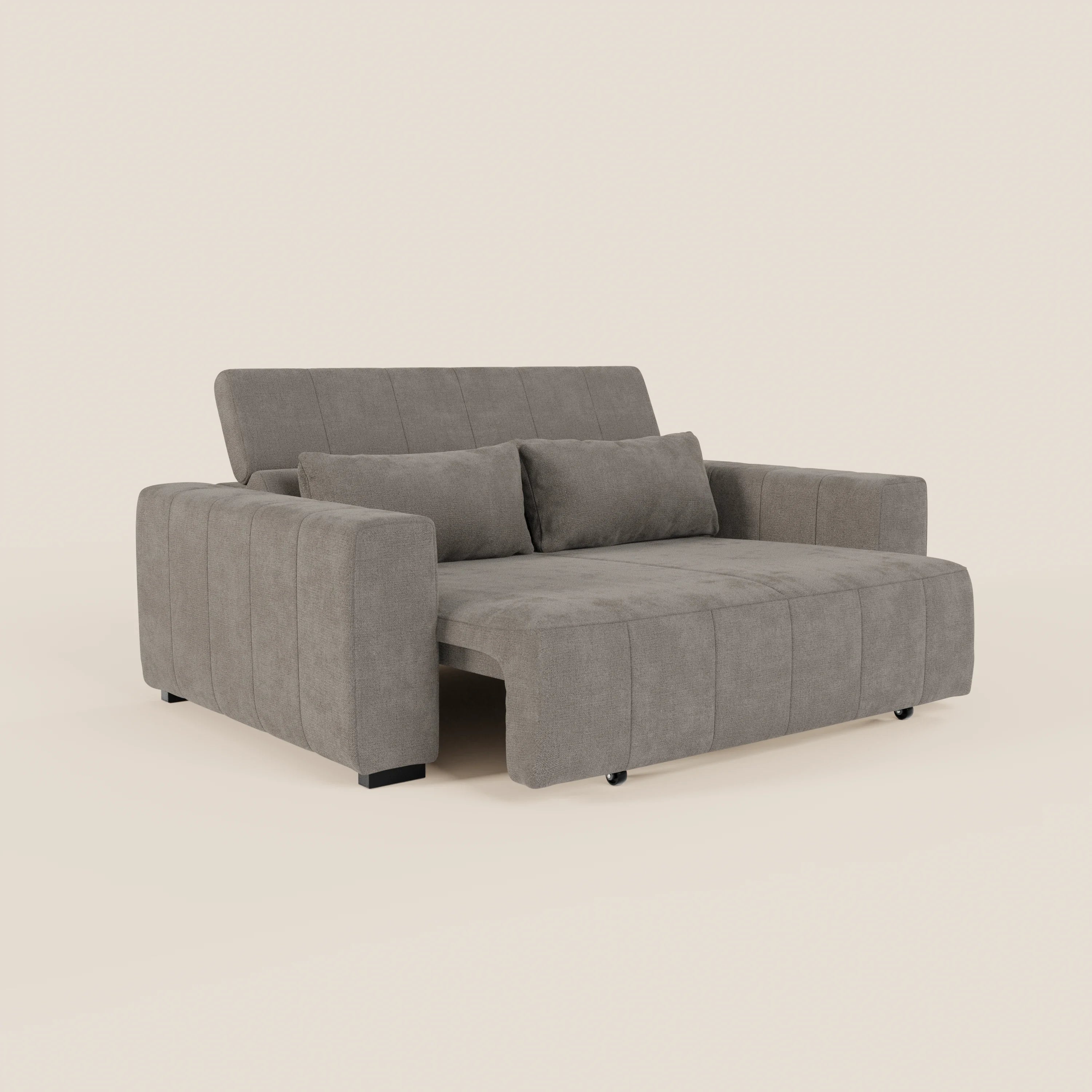 Doric divano 3 posti con sedute allungabili tramite relax elettrico - poggiatesta reclinabile in tessuto smacchiabile T23 - divani.store
