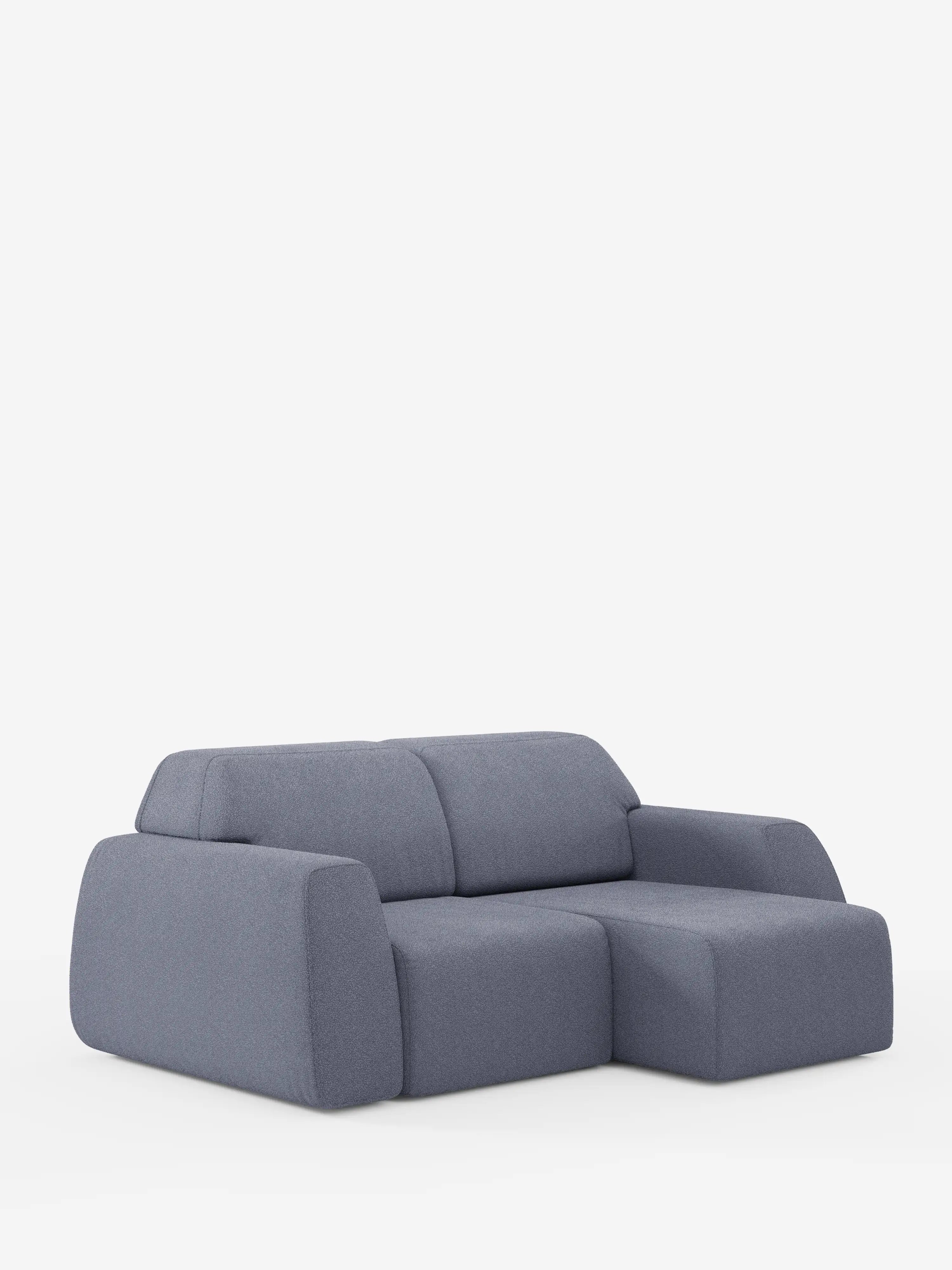 Orbit 2- and 3-seater sofa with sliding seats - fully removable cover in stain-resistant cotton-effect fabric T33