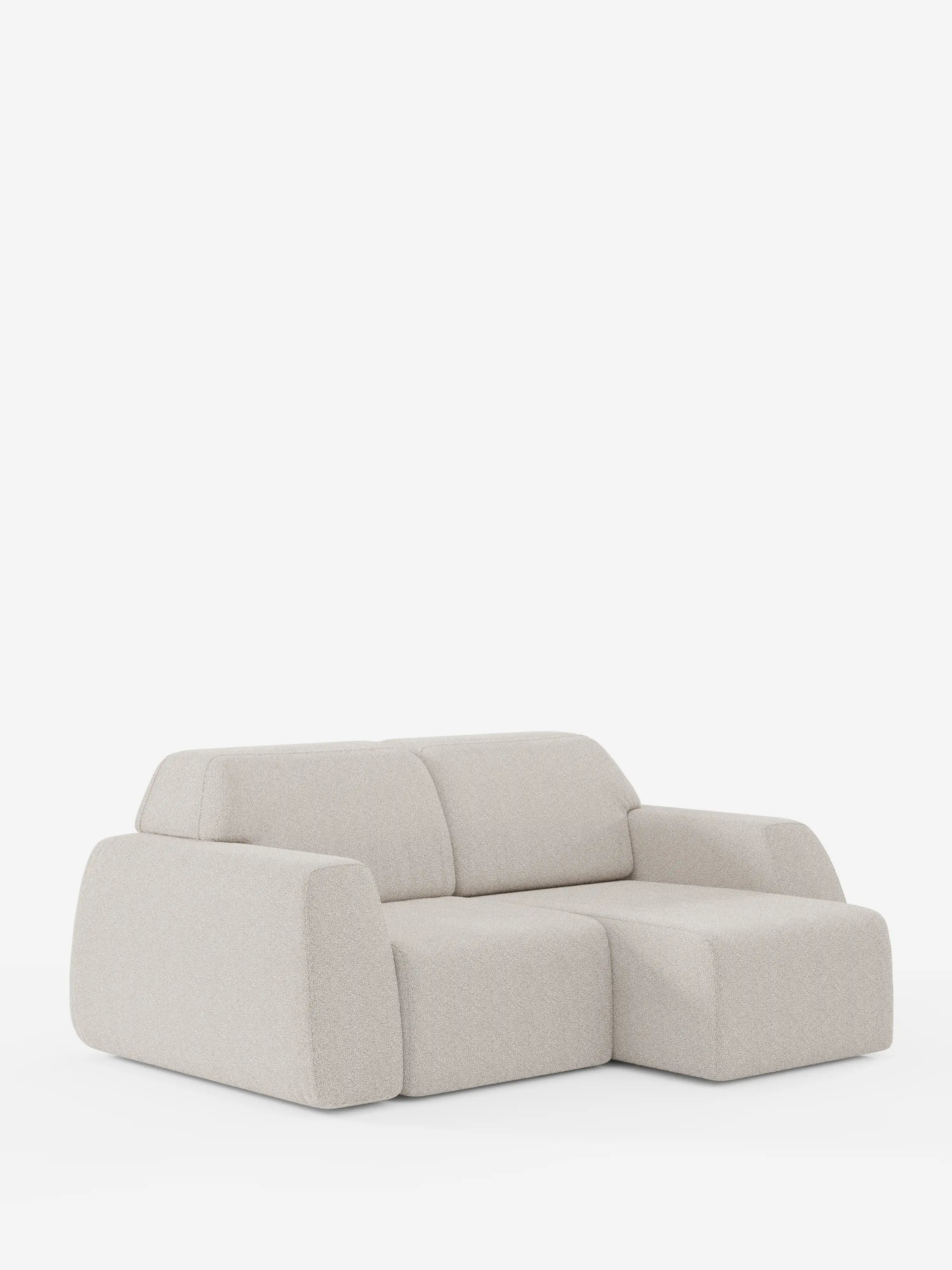 Orbit 2- and 3-seater sofa with sliding seats - fully removable cover in stain-resistant cotton-effect fabric T33