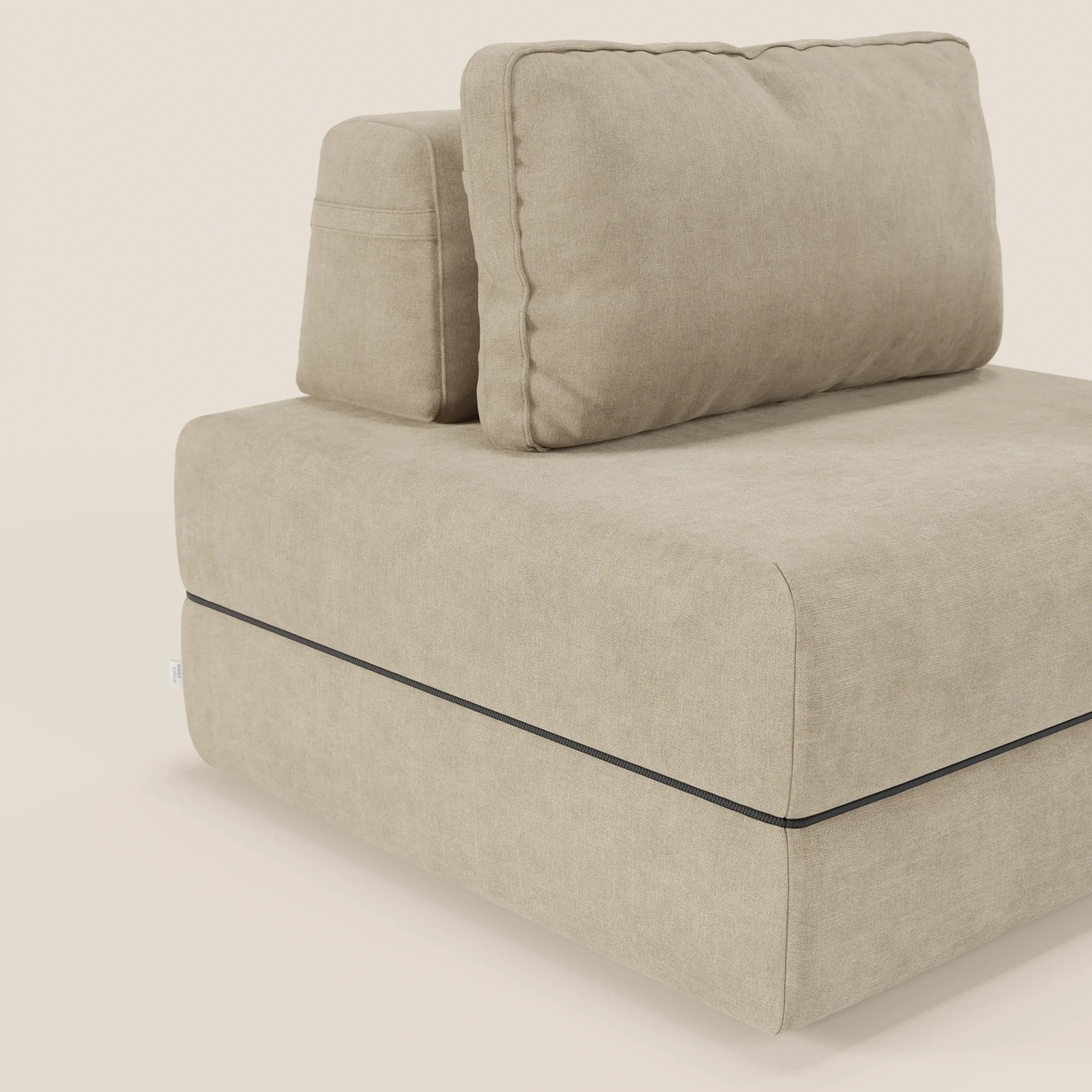 Rift poltrona letto con materasso alto 22 cm e memory foam - schienale mobile e tessuto smacchiabile T31 - divani.store