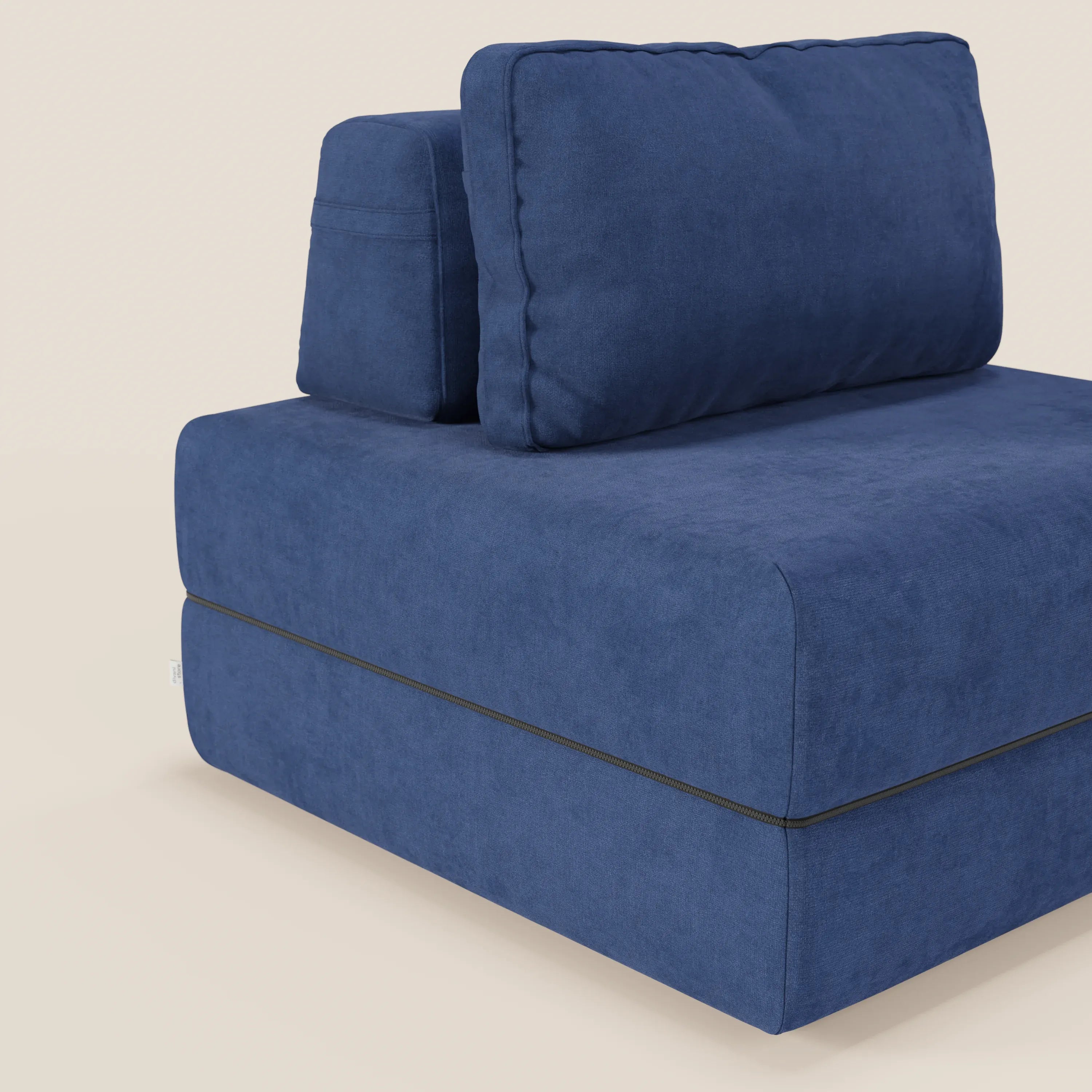 Rift poltrona letto con materasso alto 22 cm e memory foam - schienale mobile e tessuto smacchiabile T31 - divani.store