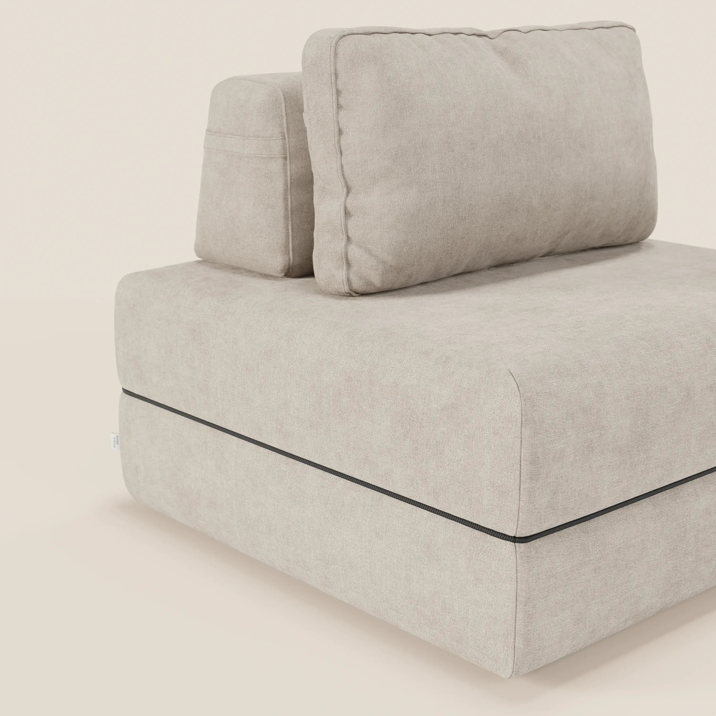 Rift poltrona letto con materasso alto 22 cm e memory foam - schienale mobile e tessuto smacchiabile T31 - divani.store