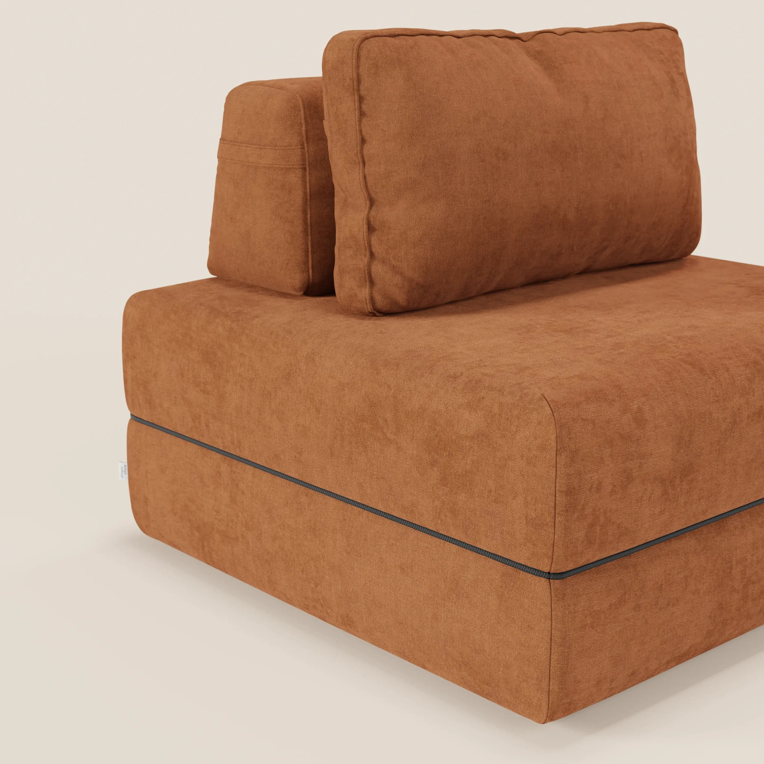 Rift poltrona letto con materasso alto 22 cm e memory foam - schienale mobile e tessuto smacchiabile T31 - divani.store