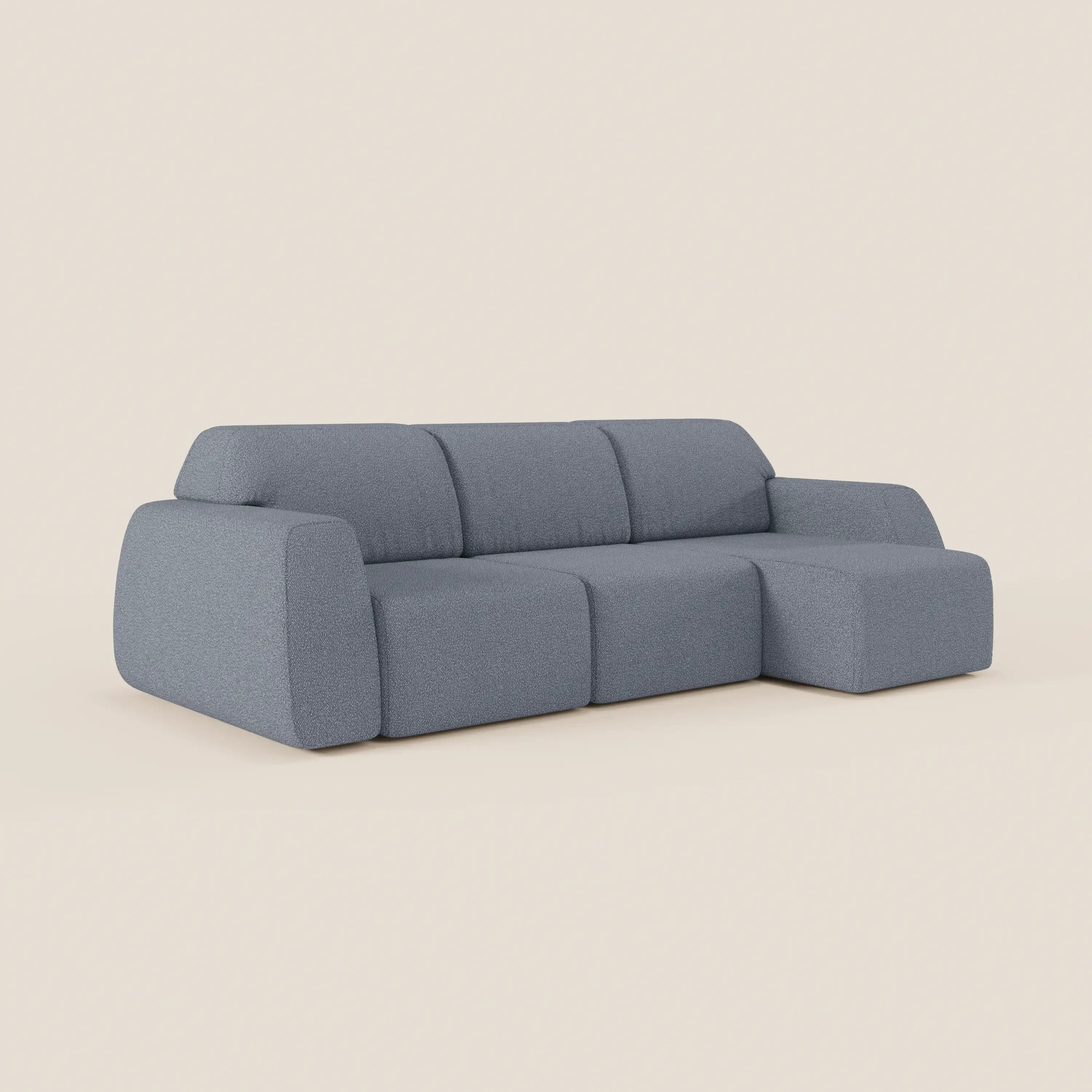 Orbit Divano angolare con penisola reversibile e tutte le sedute allungabili in tessuto smacchiabile effetto cotone T33 - divani.store