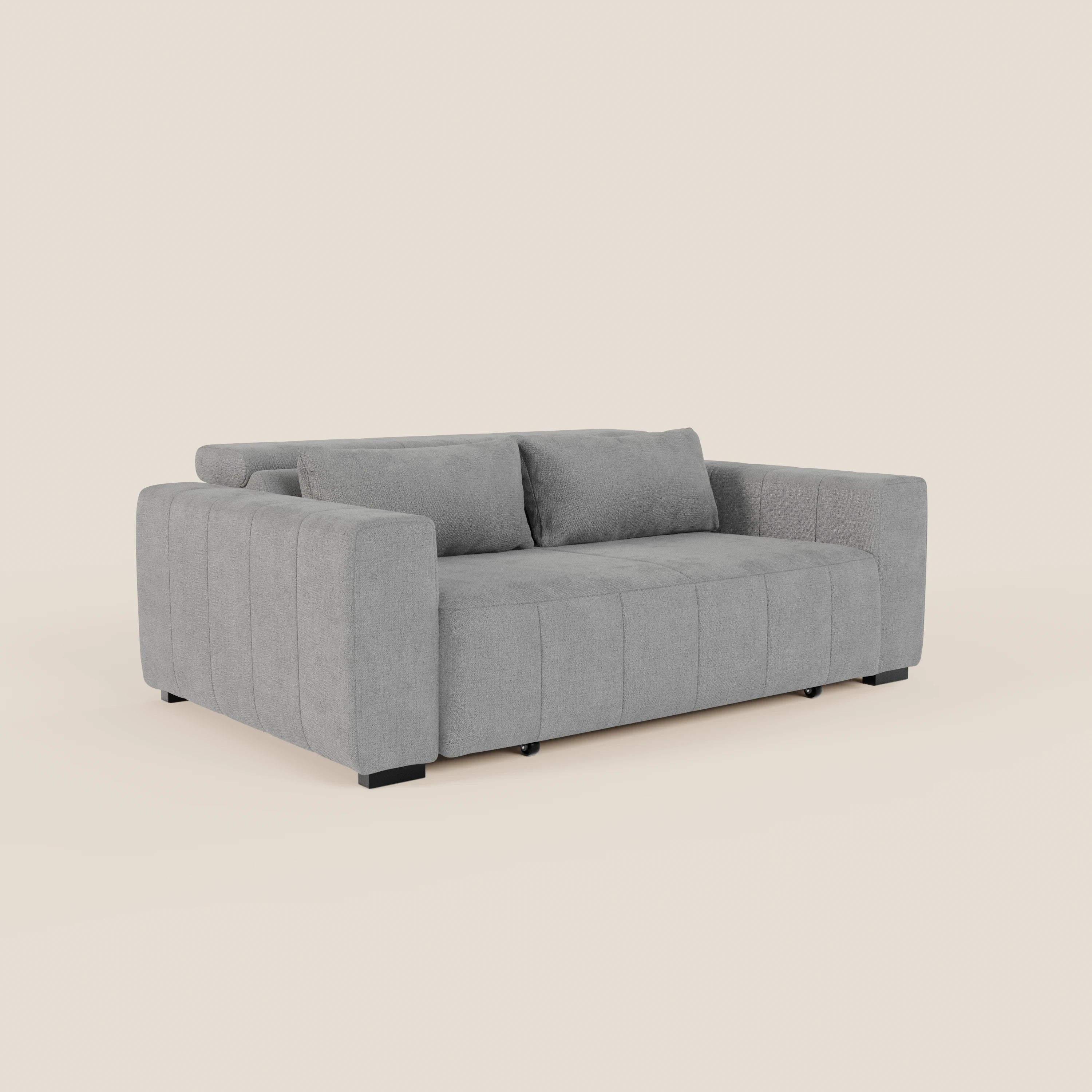 Doric divano 3 posti con sedute allungabili tramite relax elettrico - poggiatesta reclinabile in tessuto smacchiabile T23 - divani.store