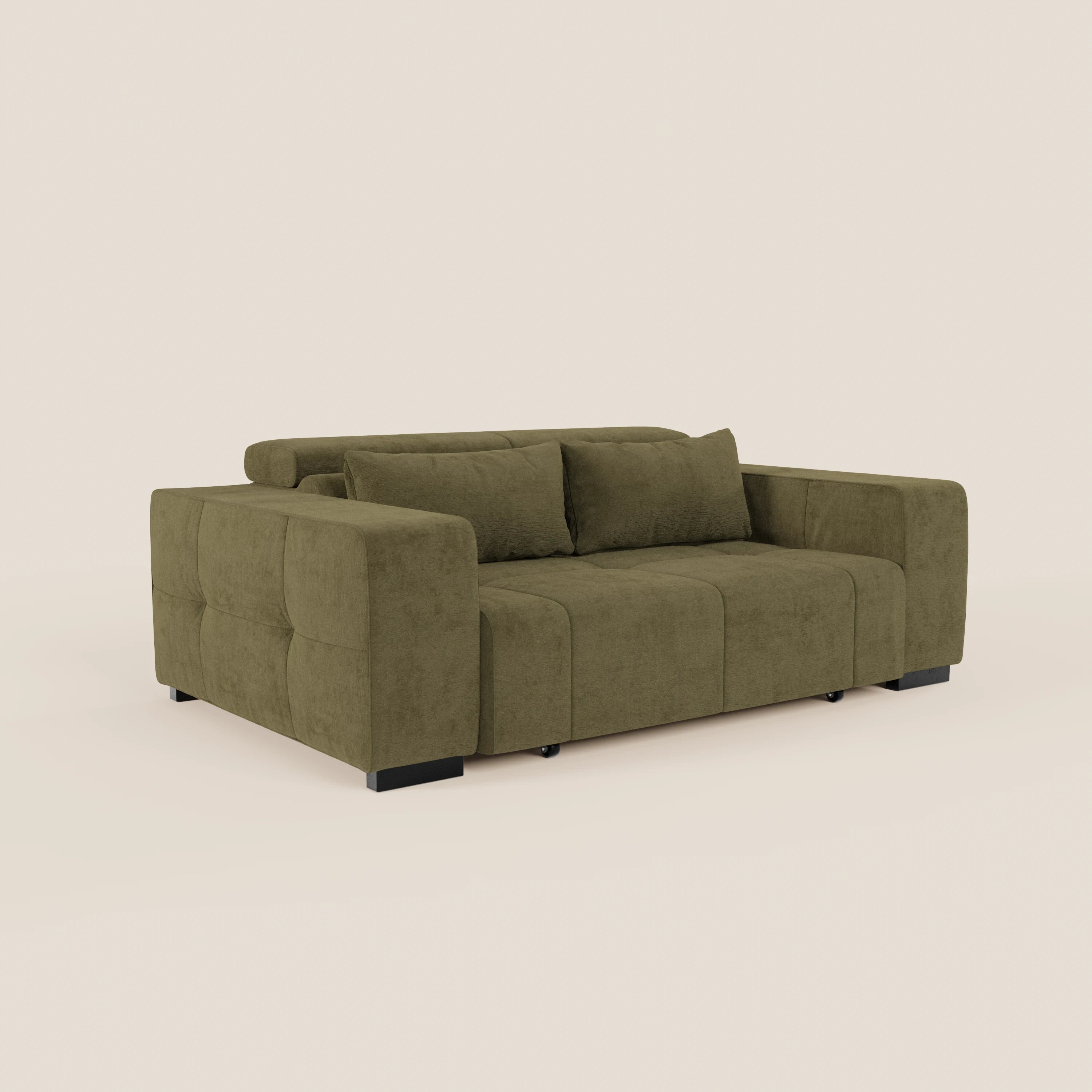Monarch Divano con Relax Elettrico per allungamento sedute e Poggiatesta Reclinabile in tessuto morbido smacchiabile T31 - divani.store