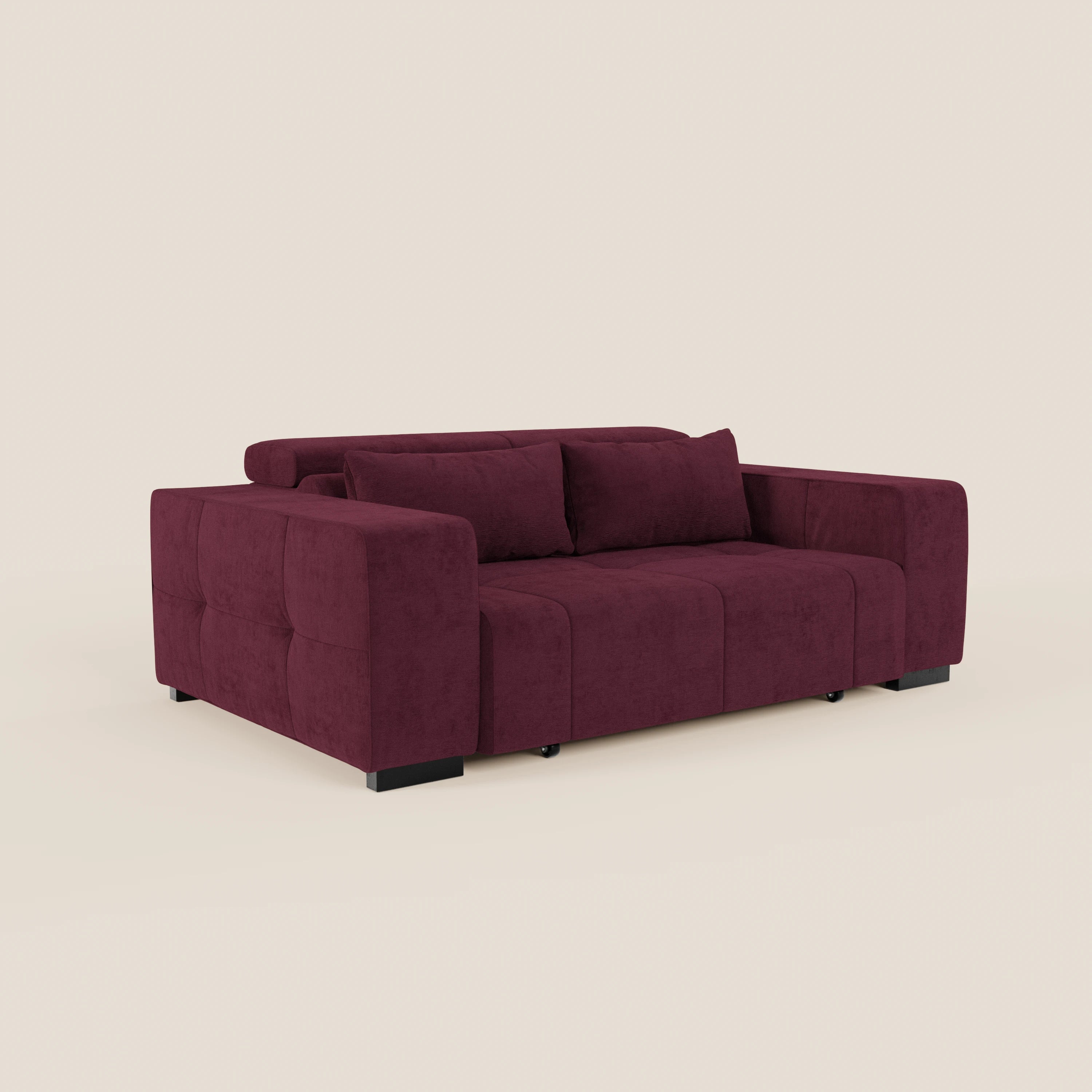 Monarch Divano con Relax Elettrico per allungamento sedute e Poggiatesta Reclinabile in tessuto morbido smacchiabile T31 - divani.store