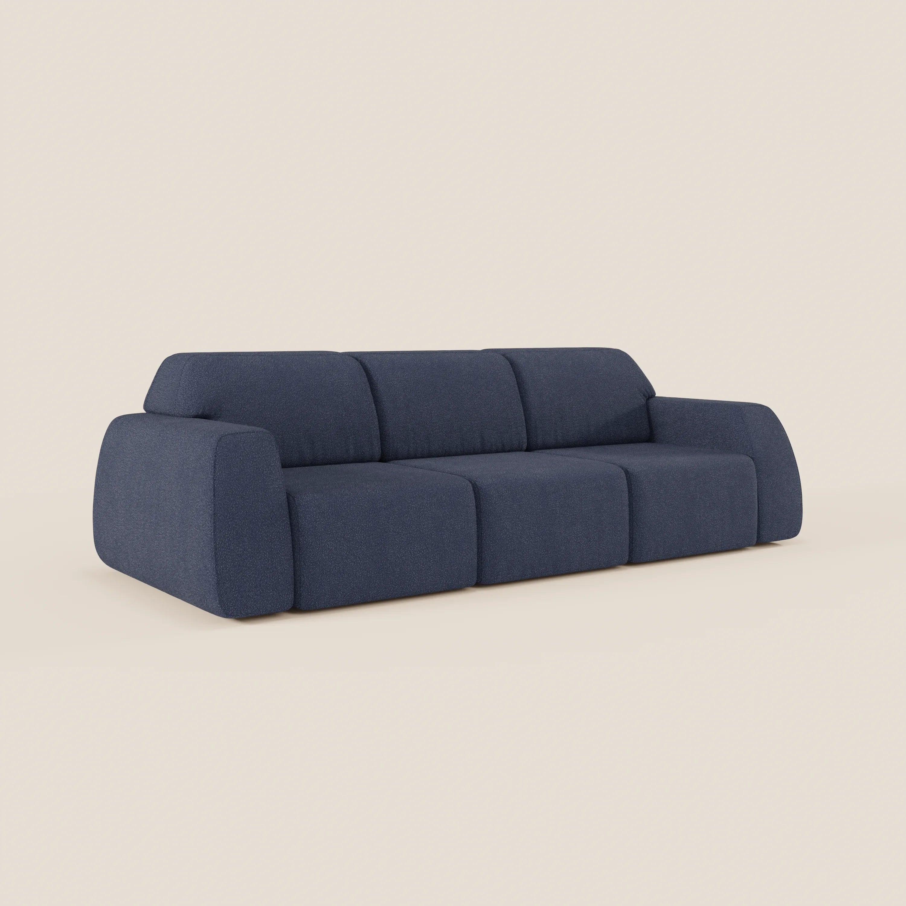 Orbit divano con 3 sedute scorrevoli e allungabili in tessuto effetto cotone smacchiabile T33 - divani.store