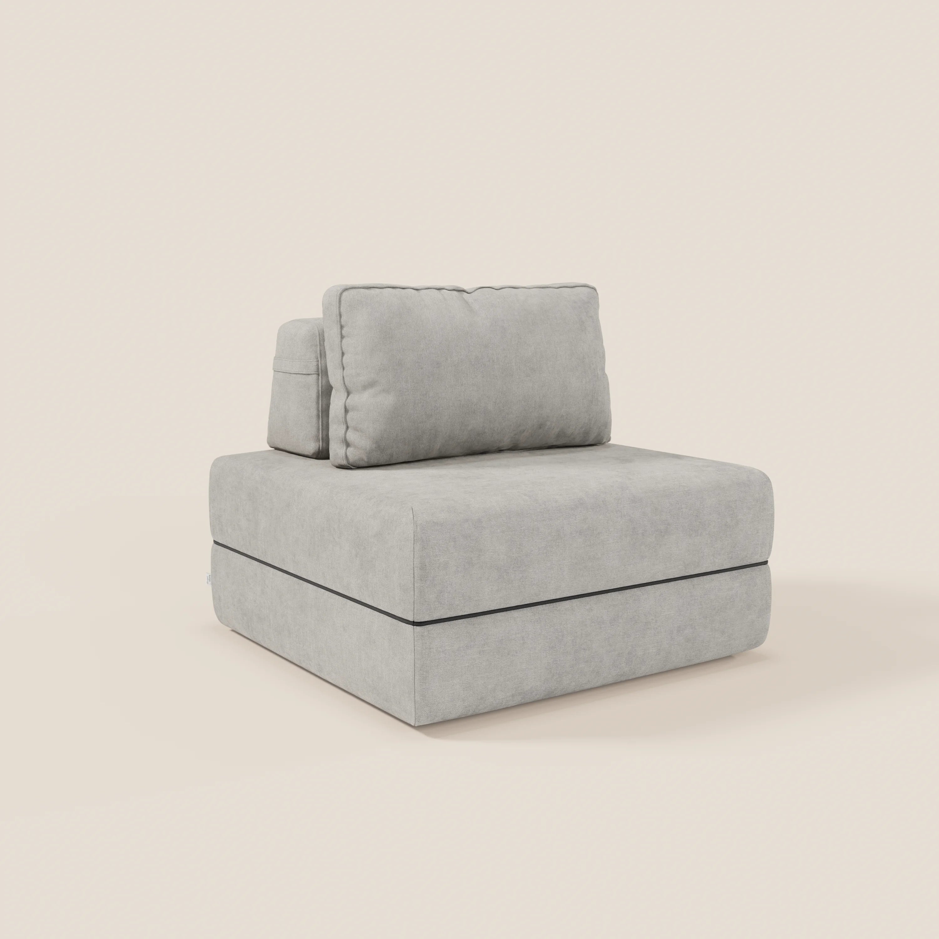 Rift poltrona letto con materasso alto 22 cm e memory foam - schienale mobile e tessuto smacchiabile T31 - divani.store