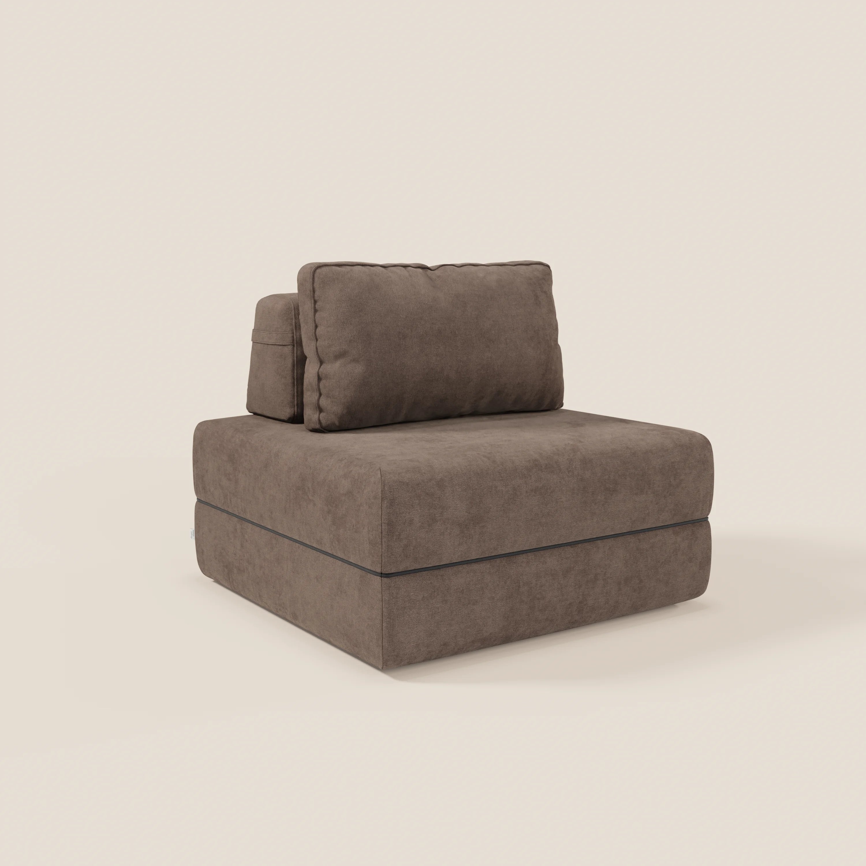 Rift poltrona letto con materasso alto 22 cm e memory foam - schienale mobile e tessuto smacchiabile T31 - divani.store