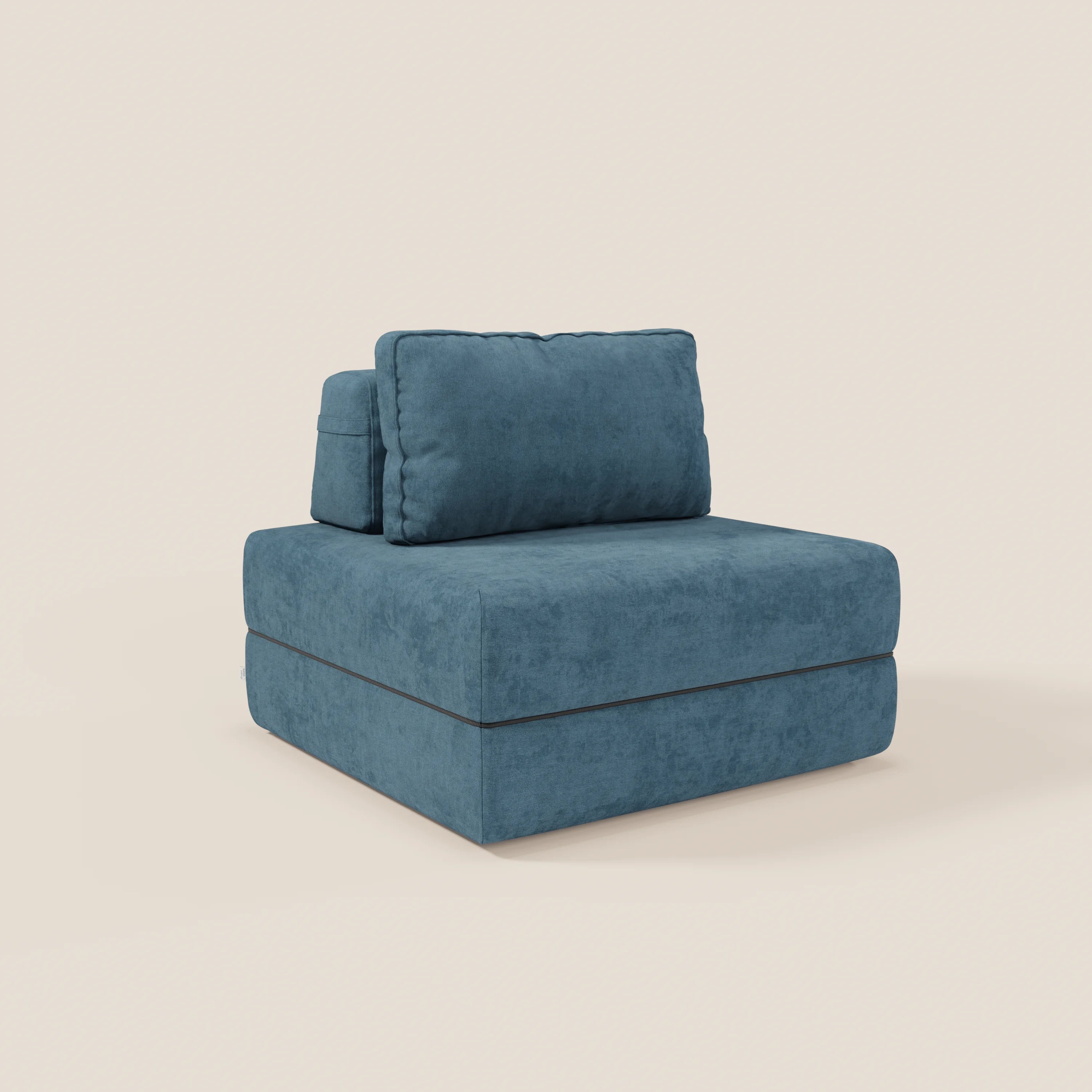 Rift poltrona letto con materasso alto 22 cm e memory foam - schienale mobile e tessuto smacchiabile T31 - divani.store