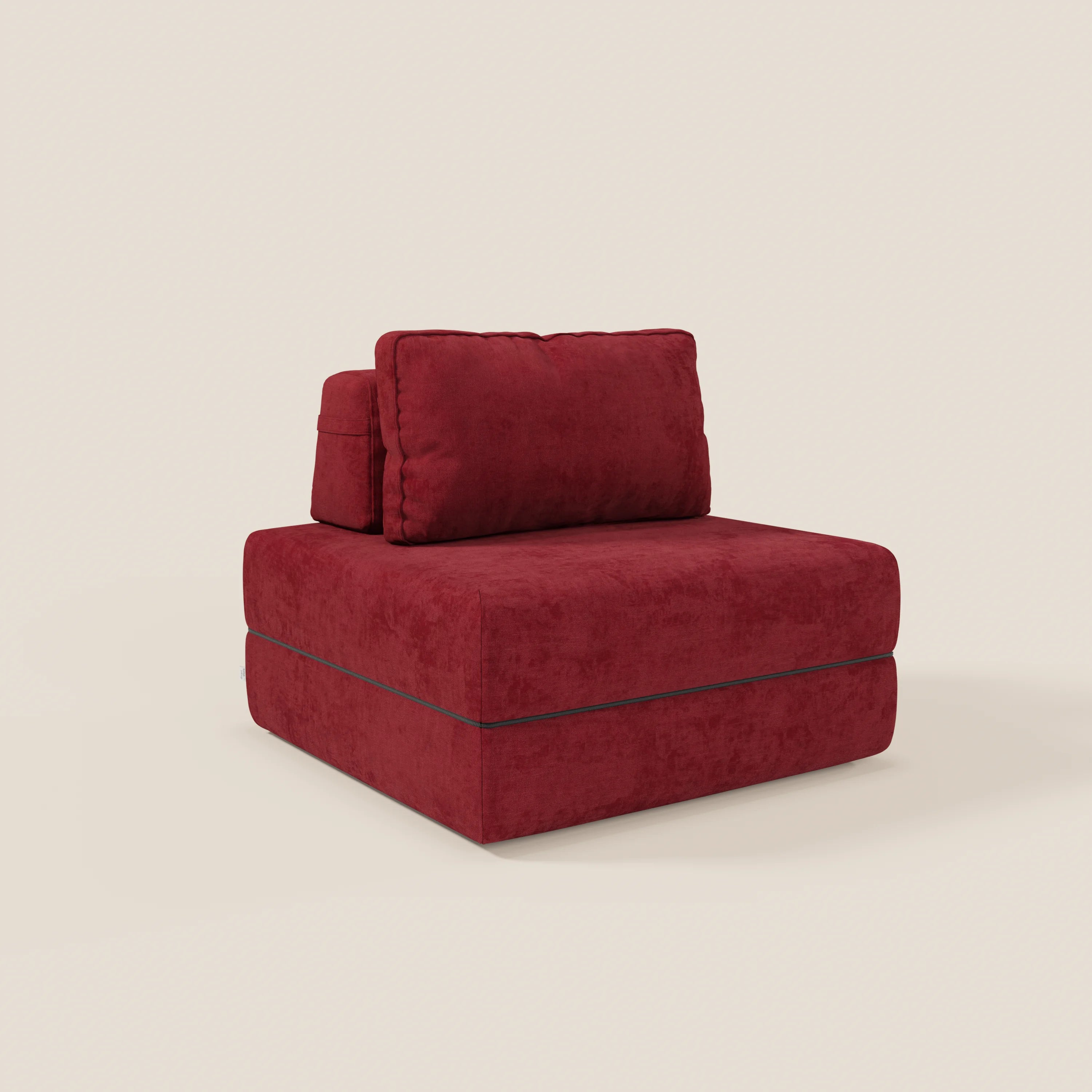 Rift poltrona letto con materasso alto 22 cm e memory foam - schienale mobile e tessuto smacchiabile T31 - divani.store