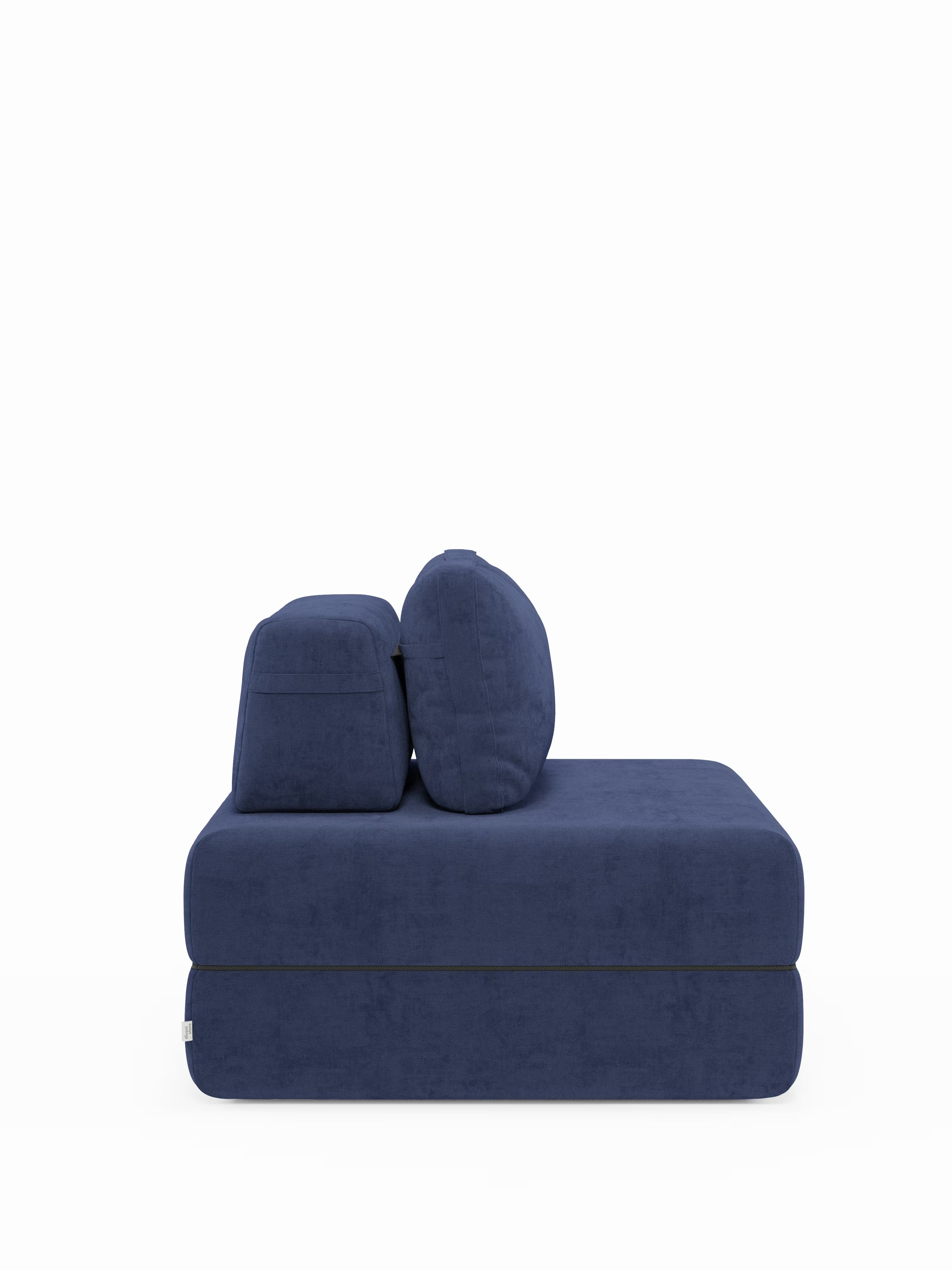 Rift poltrona letto con materasso alto 24 cm e memory foam - schienale mobile e tessuto smacchiabile T31