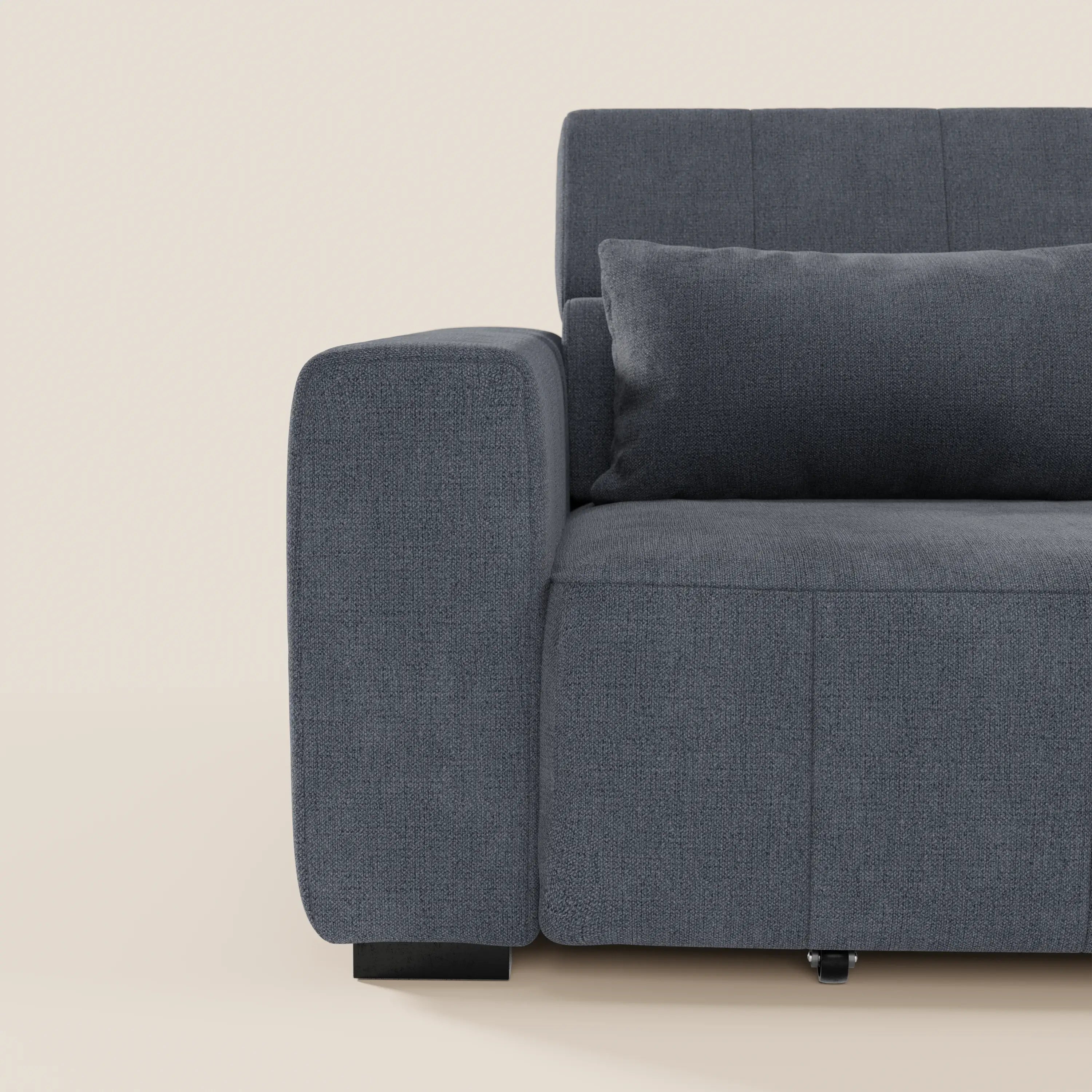 Doric divano 3 posti con sedute allungabili tramite relax elettrico - poggiatesta reclinabile in tessuto smacchiabile T23 - divani.store