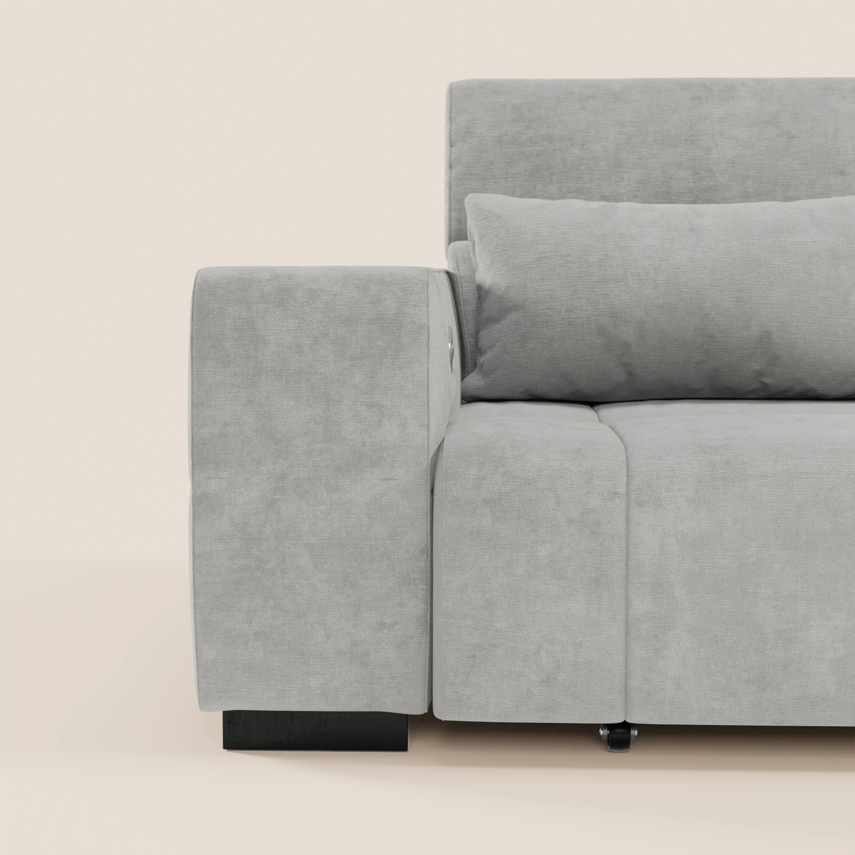 Monarch Divano con Relax Elettrico per allungamento sedute e Poggiatesta Reclinabile in tessuto morbido smacchiabile T31 - divani.store