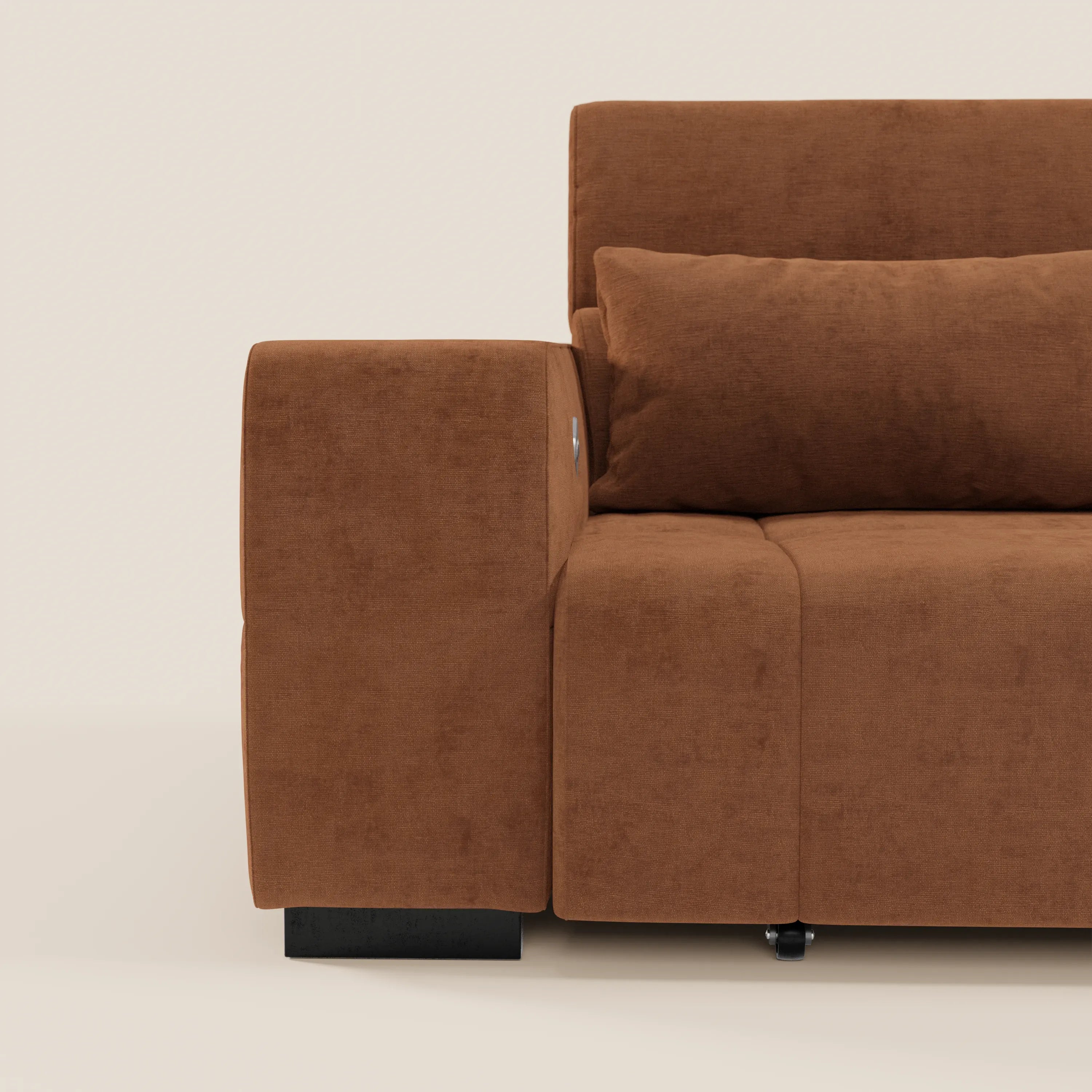 Monarch Divano con Relax Elettrico per allungamento sedute e Poggiatesta Reclinabile in tessuto morbido smacchiabile T31 - divani.store