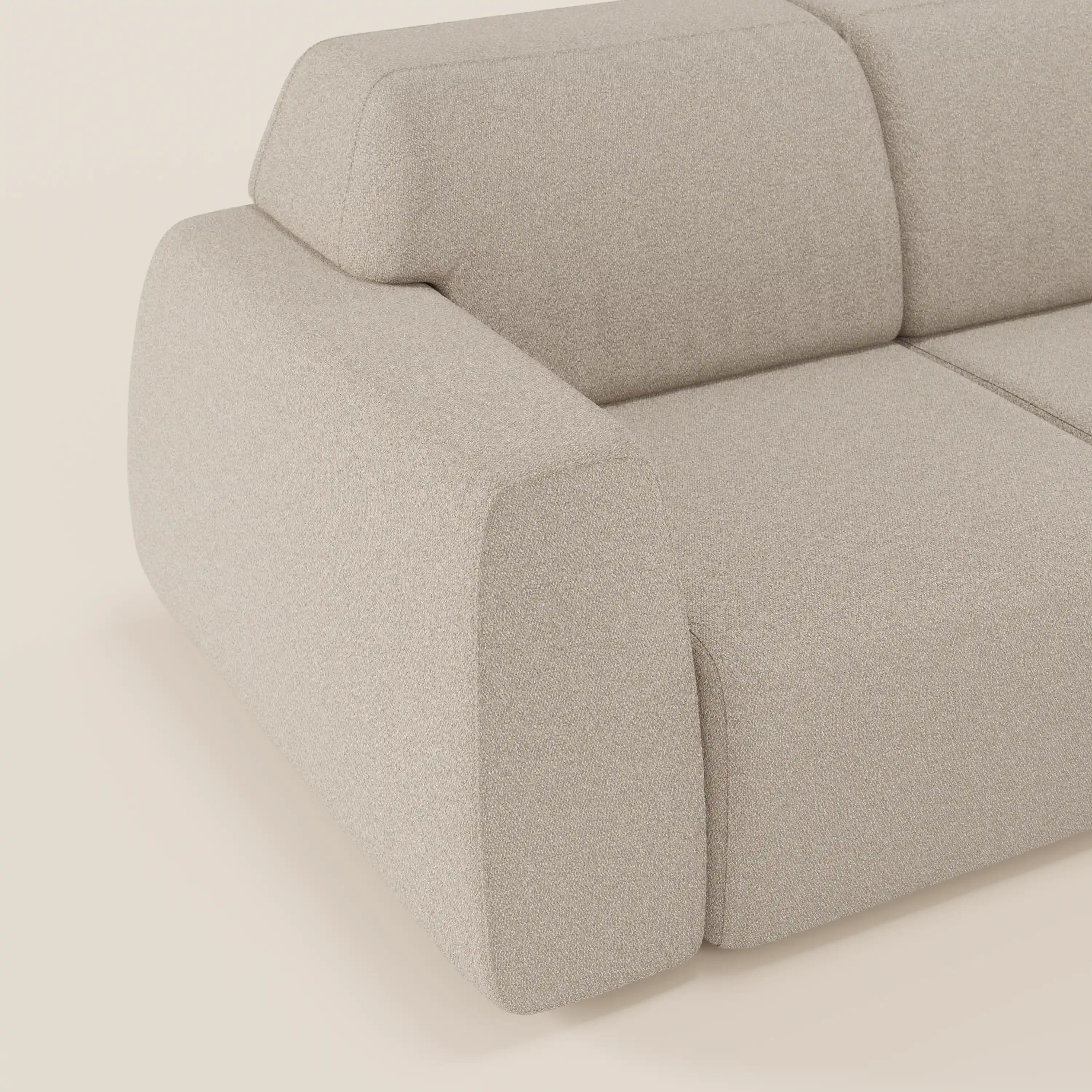 Orbit divano con 3 sedute scorrevoli e allungabili in tessuto effetto cotone smacchiabile T33 - divani.store