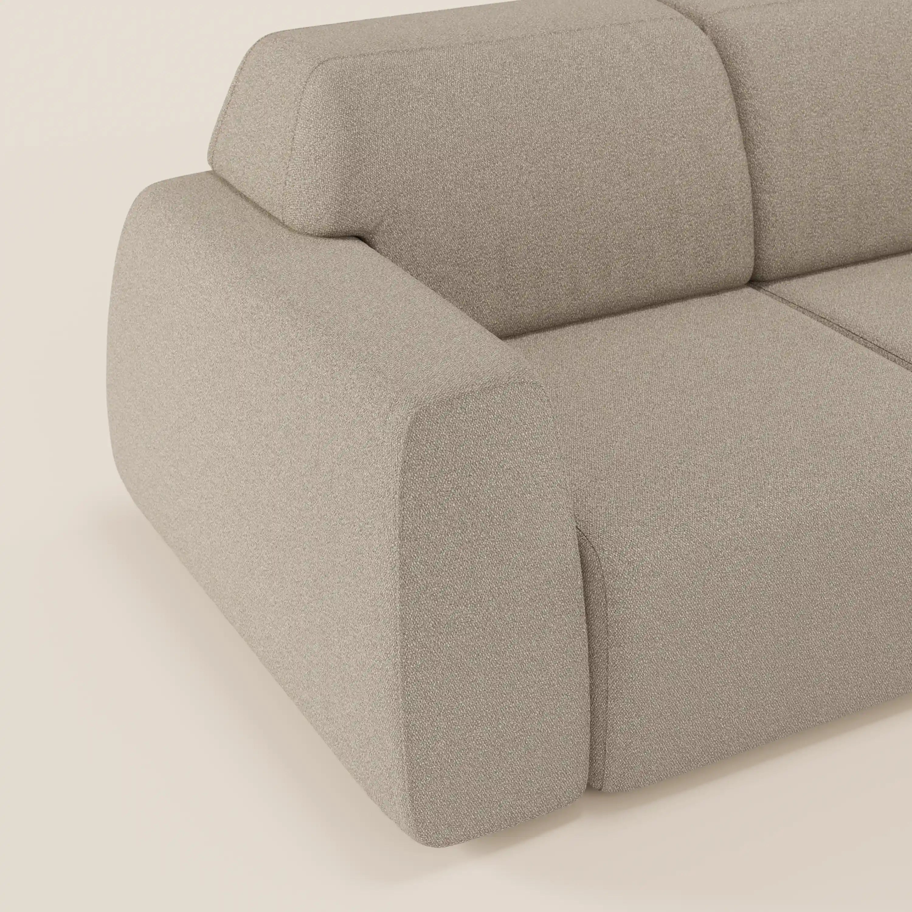 Orbit divano con 3 sedute scorrevoli e allungabili in tessuto effetto cotone smacchiabile T33 - divani.store