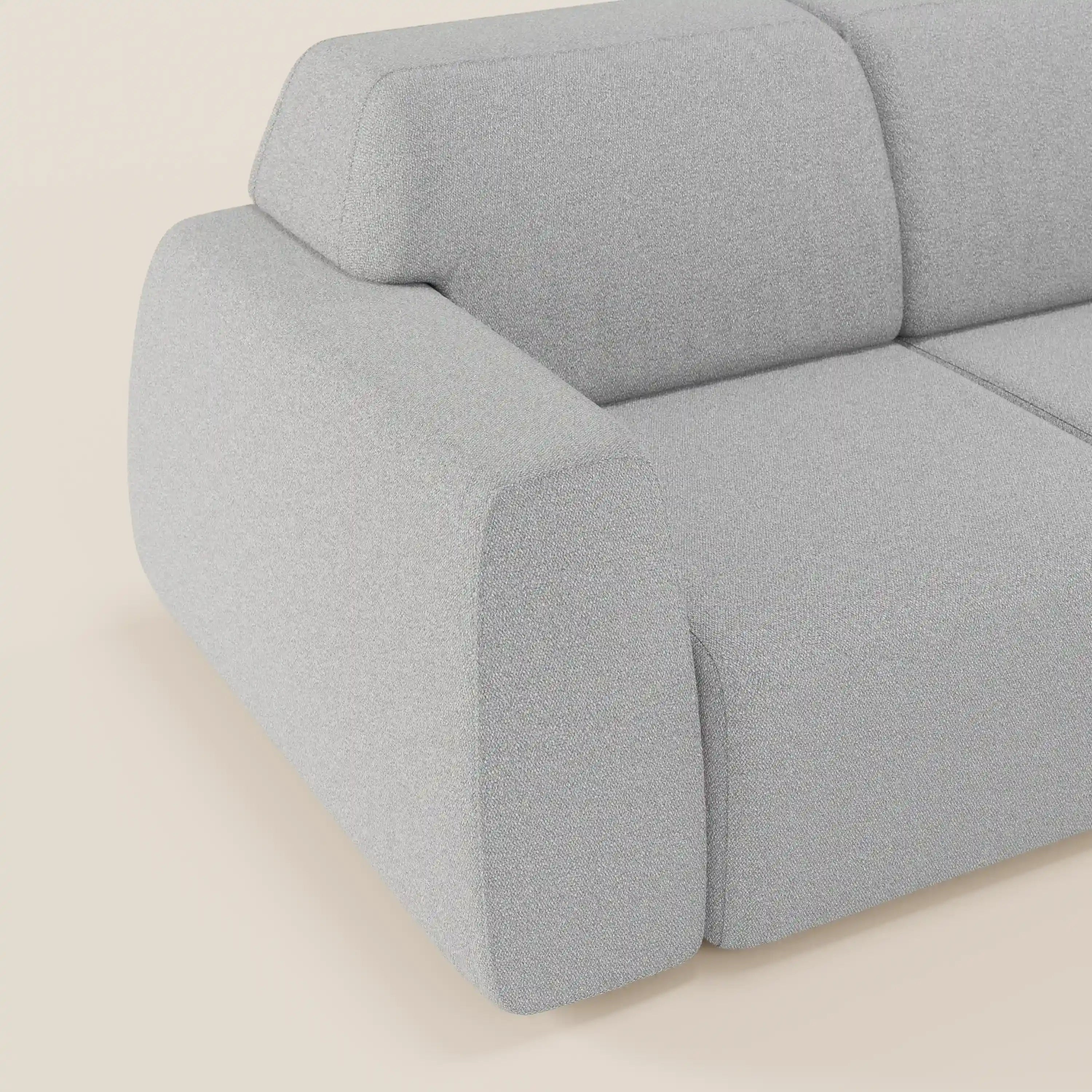 Orbit divano con 3 sedute scorrevoli e allungabili in tessuto effetto cotone smacchiabile T33 - divani.store