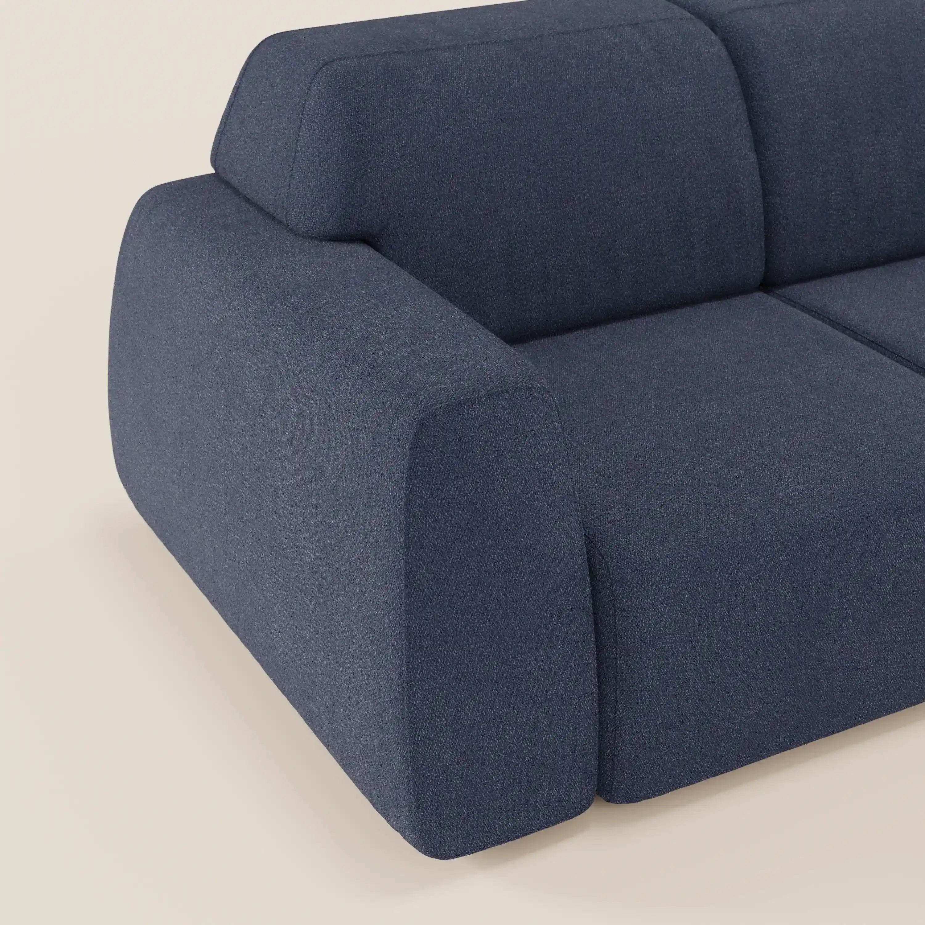 Orbit Divano angolare con penisola reversibile e tutte le sedute allungabili in tessuto smacchiabile effetto cotone T33 - divani.store