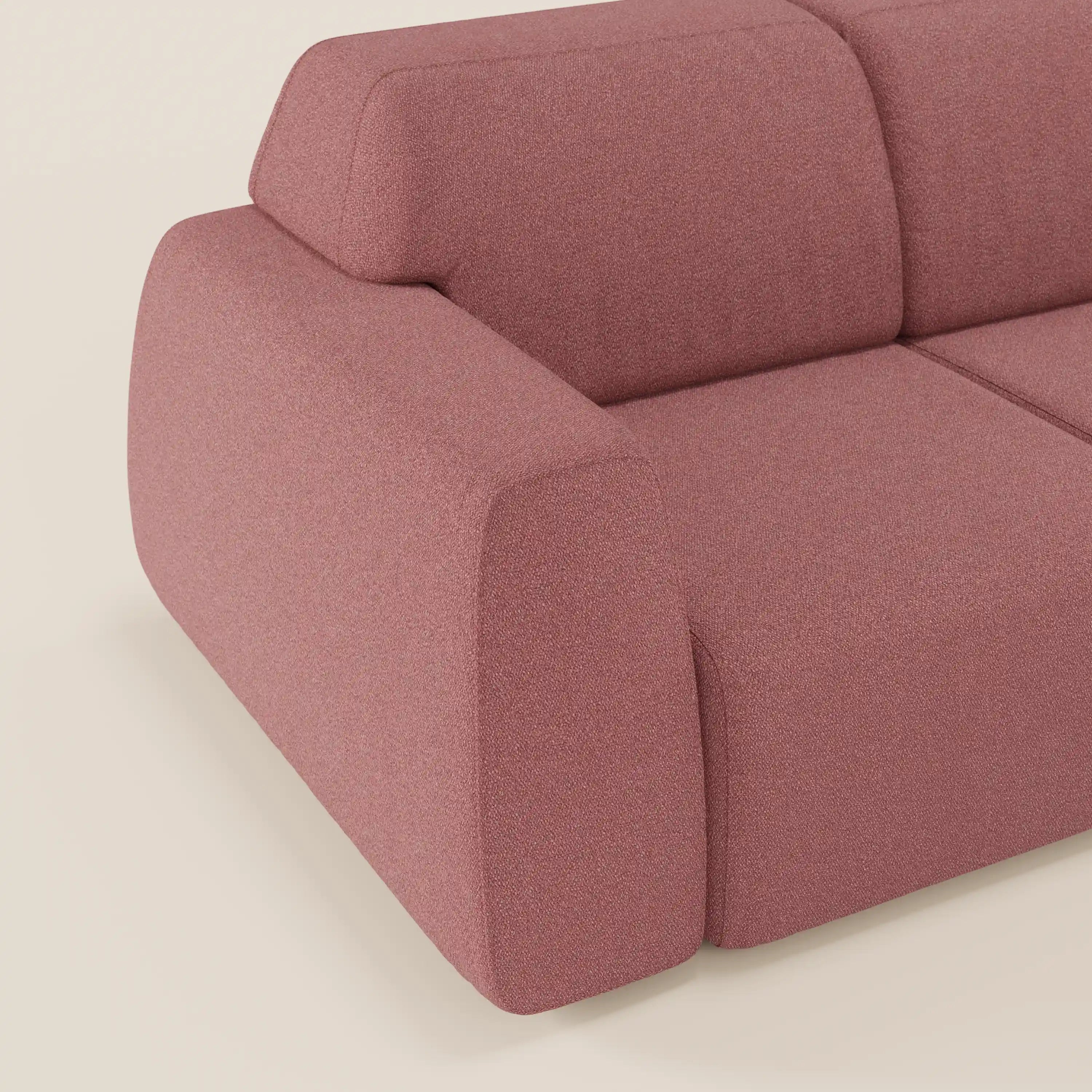 Orbit Divano angolare con penisola reversibile e tutte le sedute allungabili in tessuto smacchiabile effetto cotone T33 - divani.store