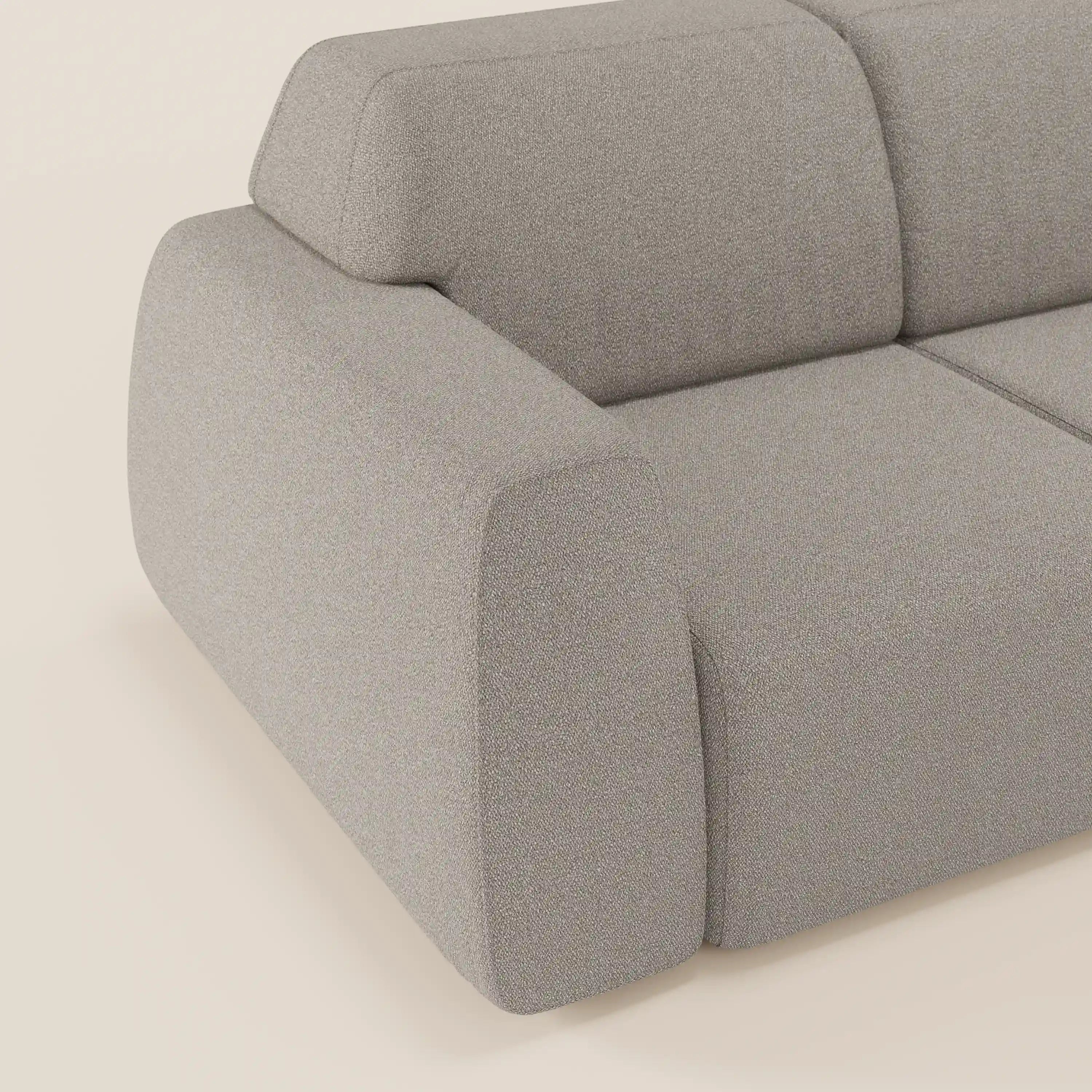 Orbit Divano angolare con penisola reversibile e tutte le sedute allungabili in tessuto smacchiabile effetto cotone T33 - divani.store