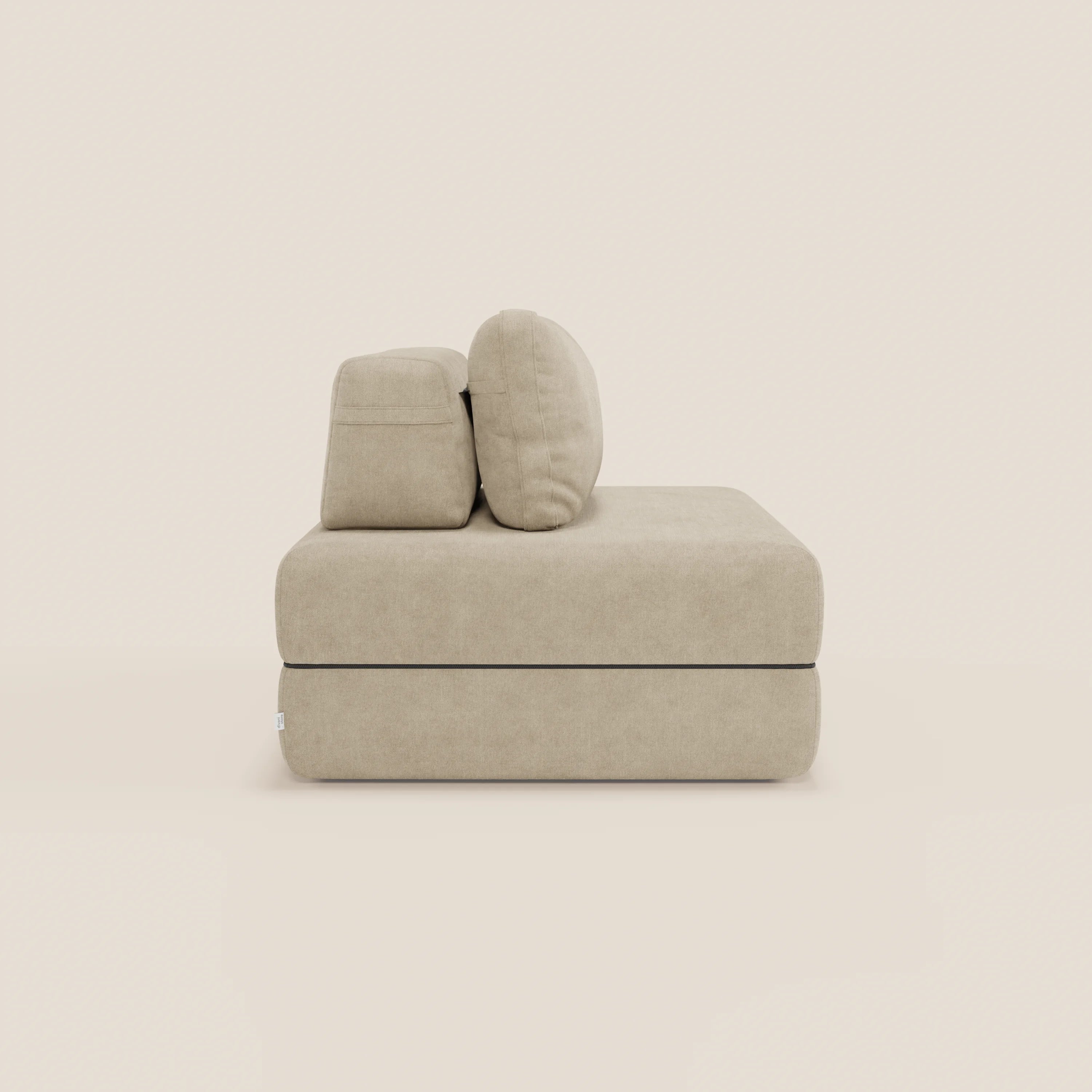 Rift poltrona letto con materasso alto 22 cm e memory foam - schienale mobile e tessuto smacchiabile T31 - divani.store