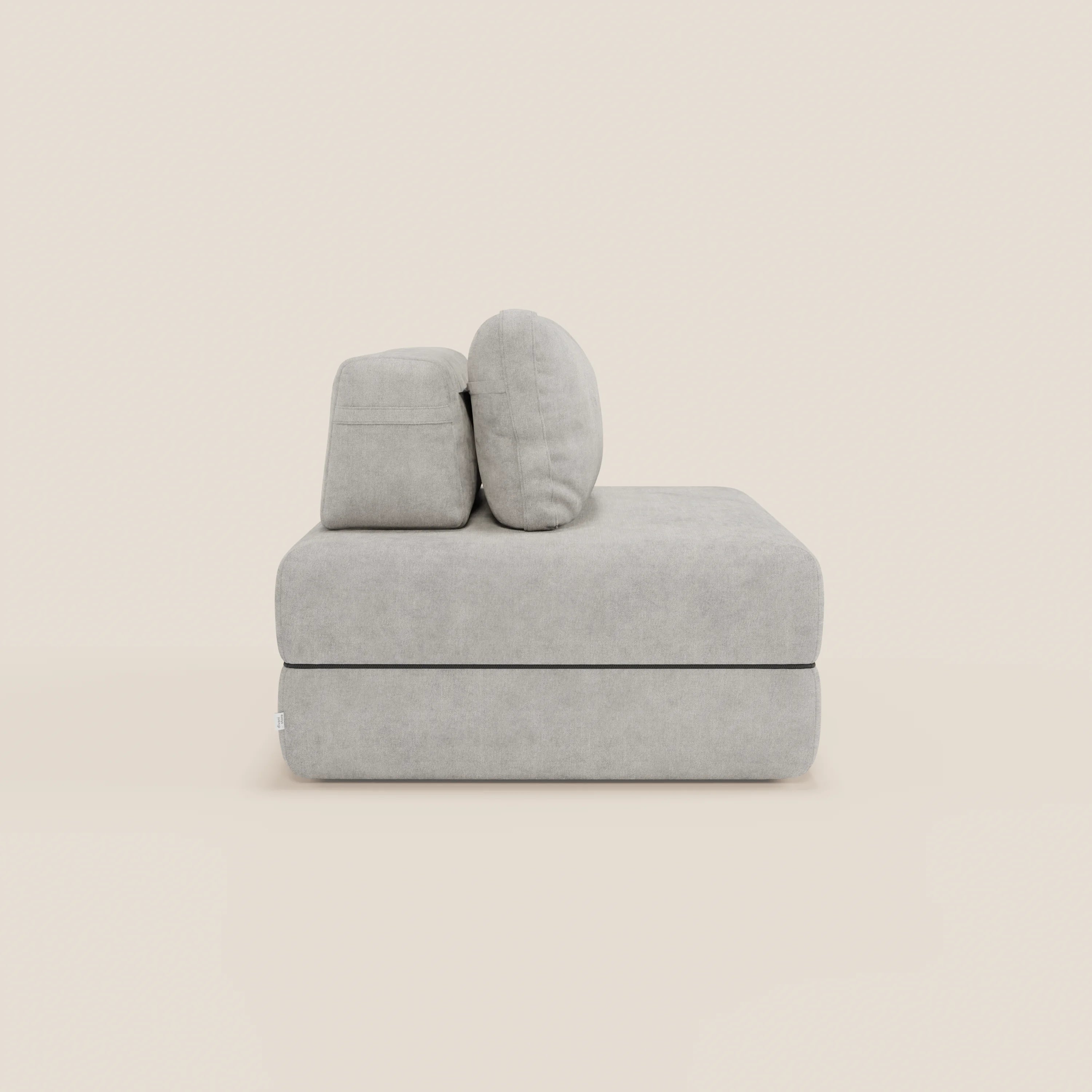 Rift poltrona letto con materasso alto 22 cm e memory foam - schienale mobile e tessuto smacchiabile T31 - divani.store