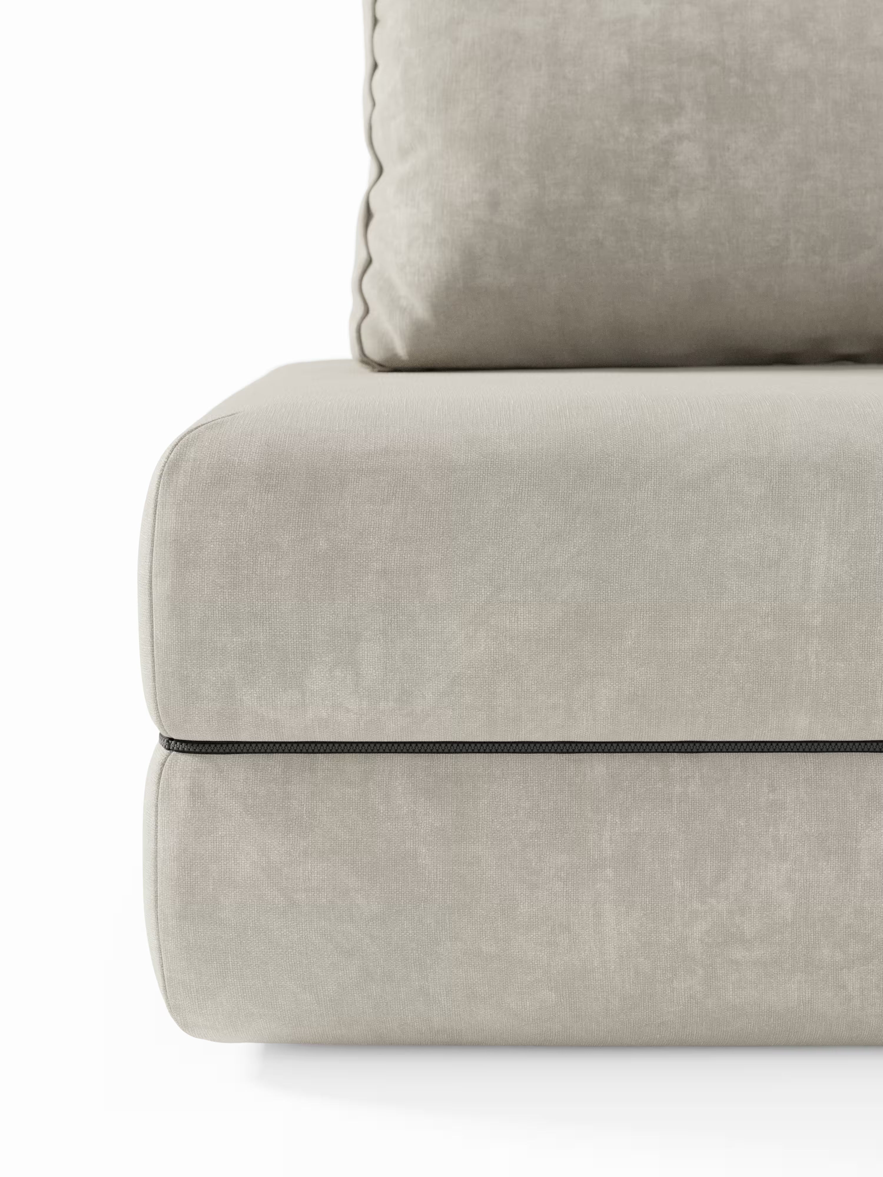 Rift divano letto matrimoniale 2 posti e 3 posti con schienali mobili - materasso alto 24 cm e memory foam in tessuto smacchiabile T31