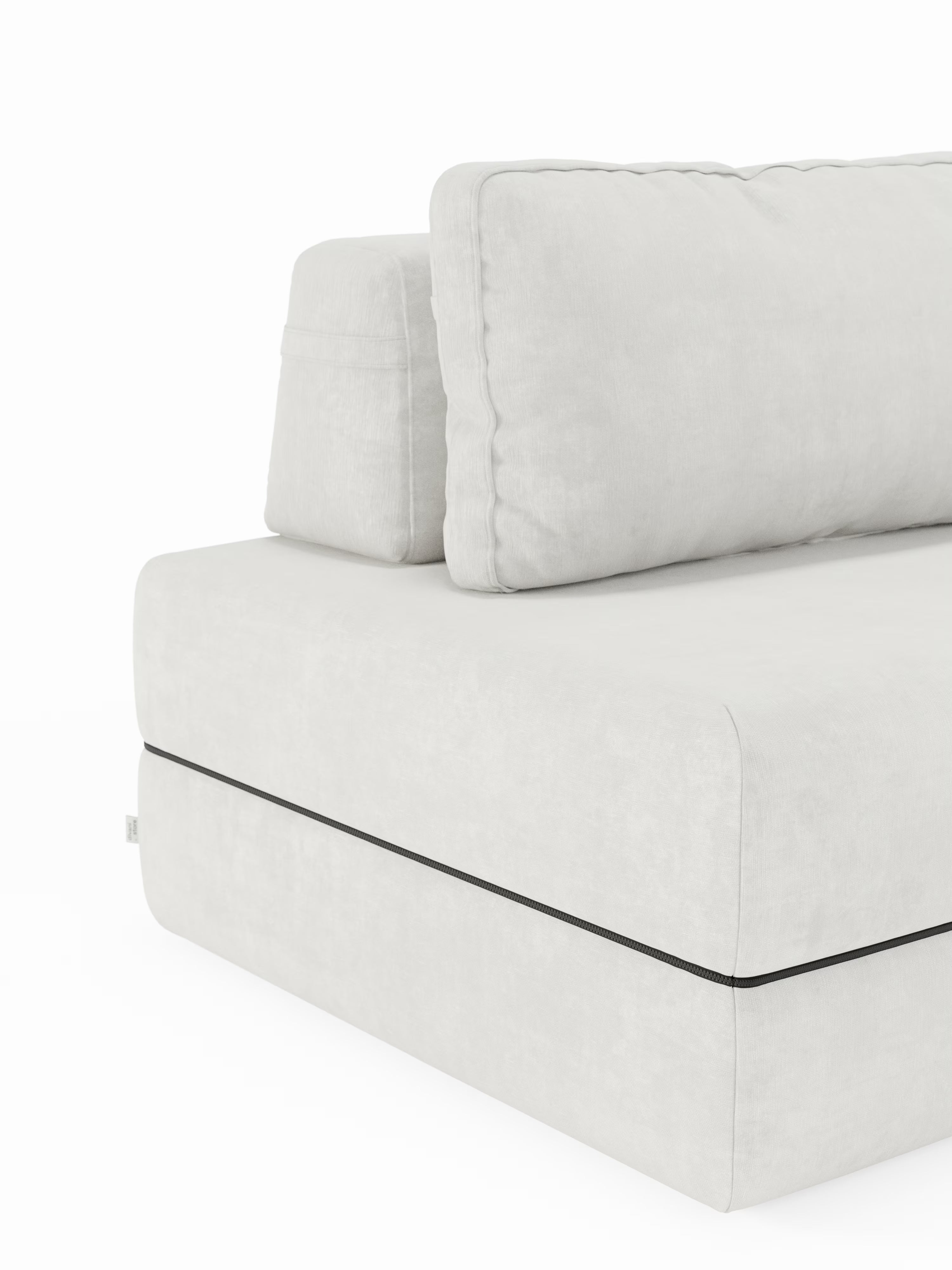 Rift poltrona letto con materasso alto 24 cm e memory foam - schienale mobile e tessuto smacchiabile T31