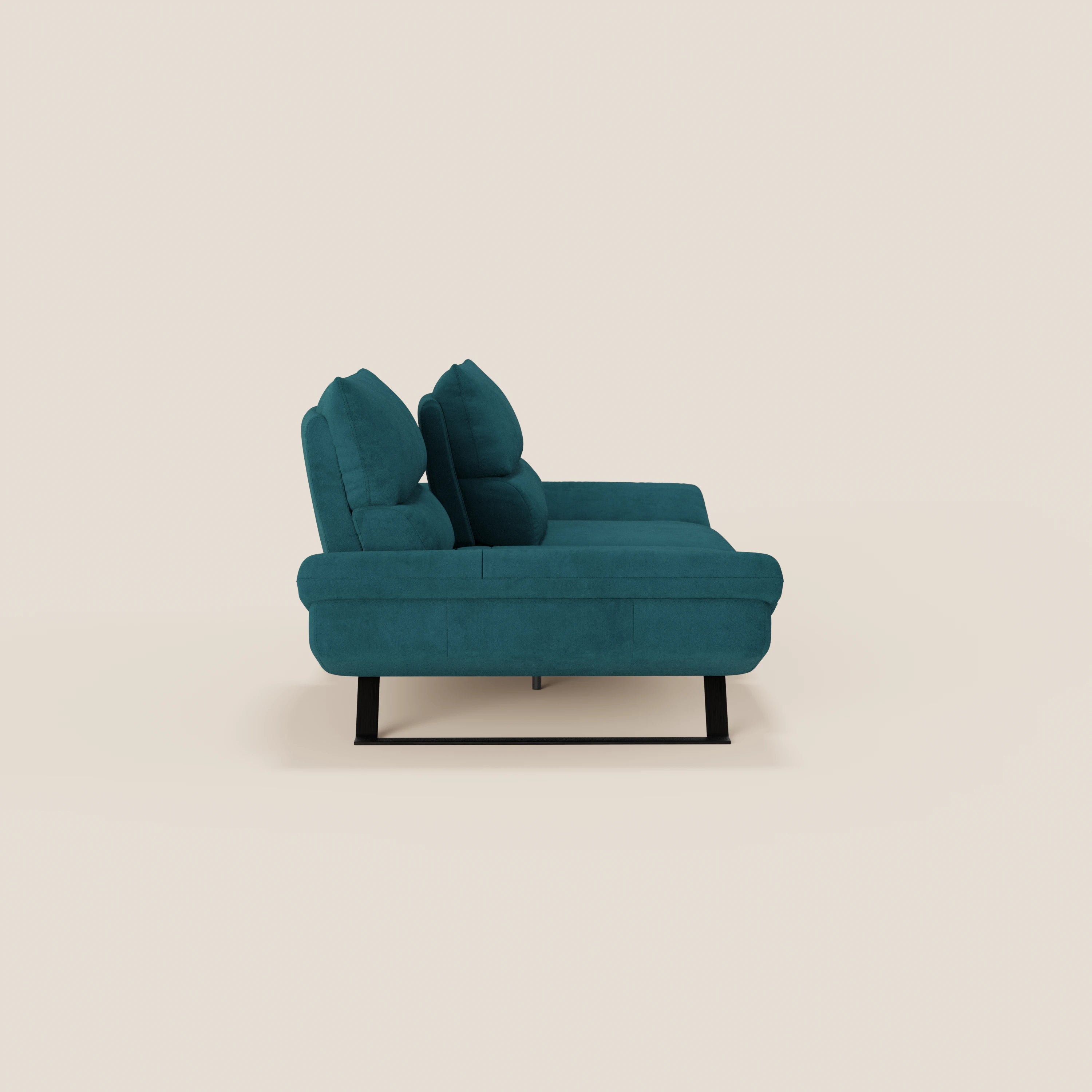 Eclipse Divano dal design moderno 2 e 3 posti con schienali traslanti - piedini alti in elegante microfibra smacchiabile T11 - divani.store