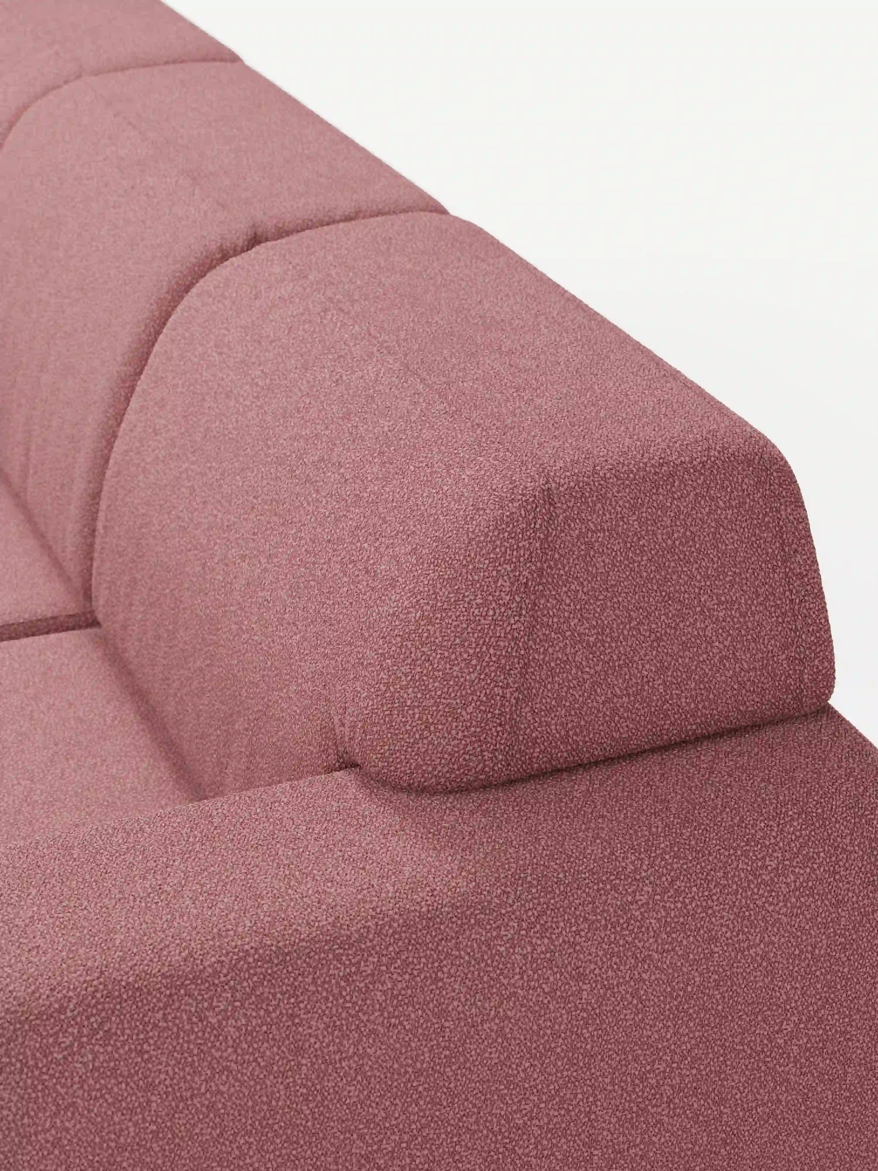 Orbit Sofa mit 3 verschiebbaren und ausziehbaren Sitzen aus schmutzabweisendem Stoff in Baumwolloptik T33