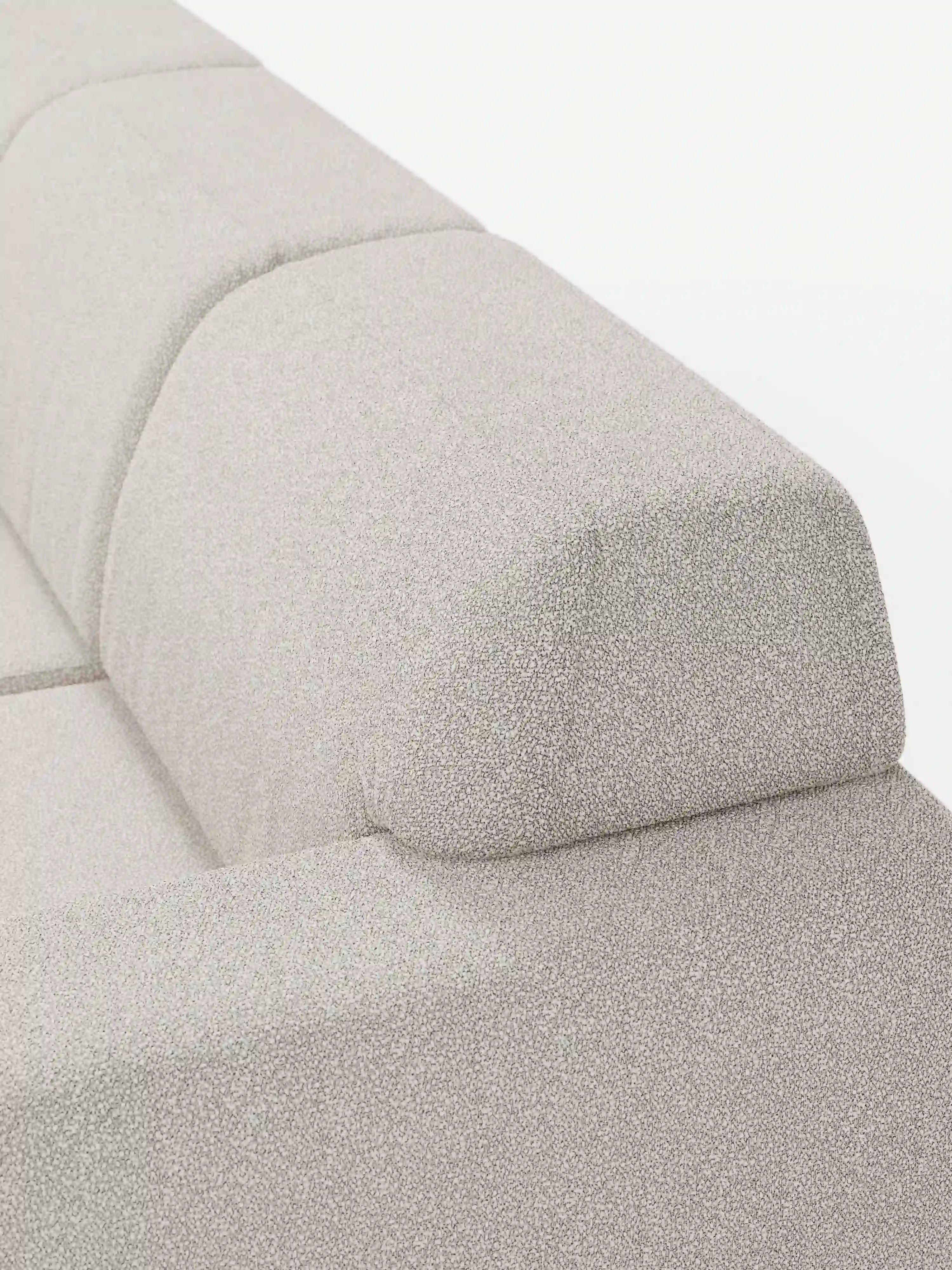 Orbit Sofa mit 3 verschiebbaren und ausziehbaren Sitzen aus schmutzabweisendem Stoff in Baumwolloptik T33