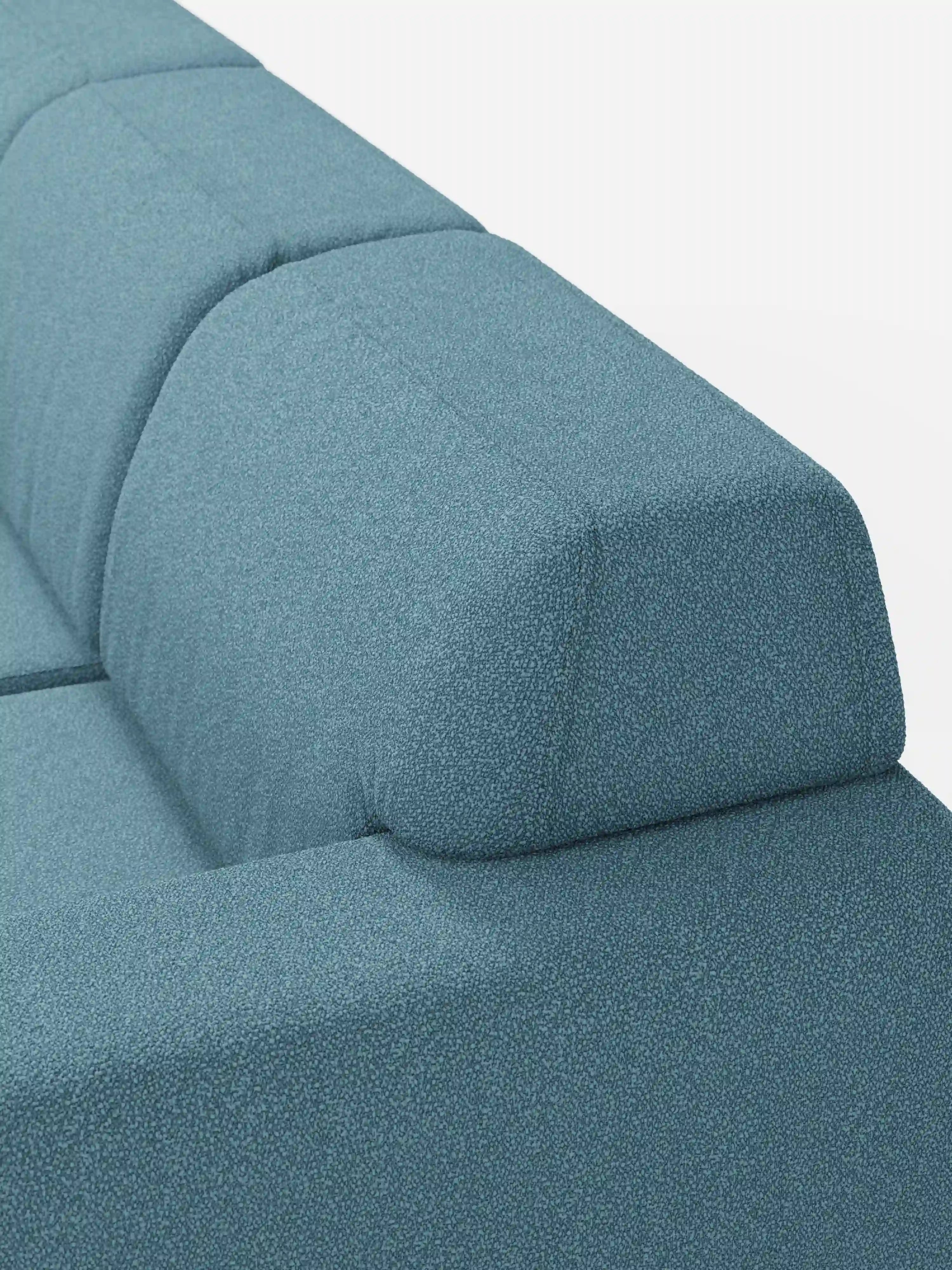 Orbit Sofa mit 3 verschiebbaren und ausziehbaren Sitzen aus schmutzabweisendem Stoff in Baumwolloptik T33