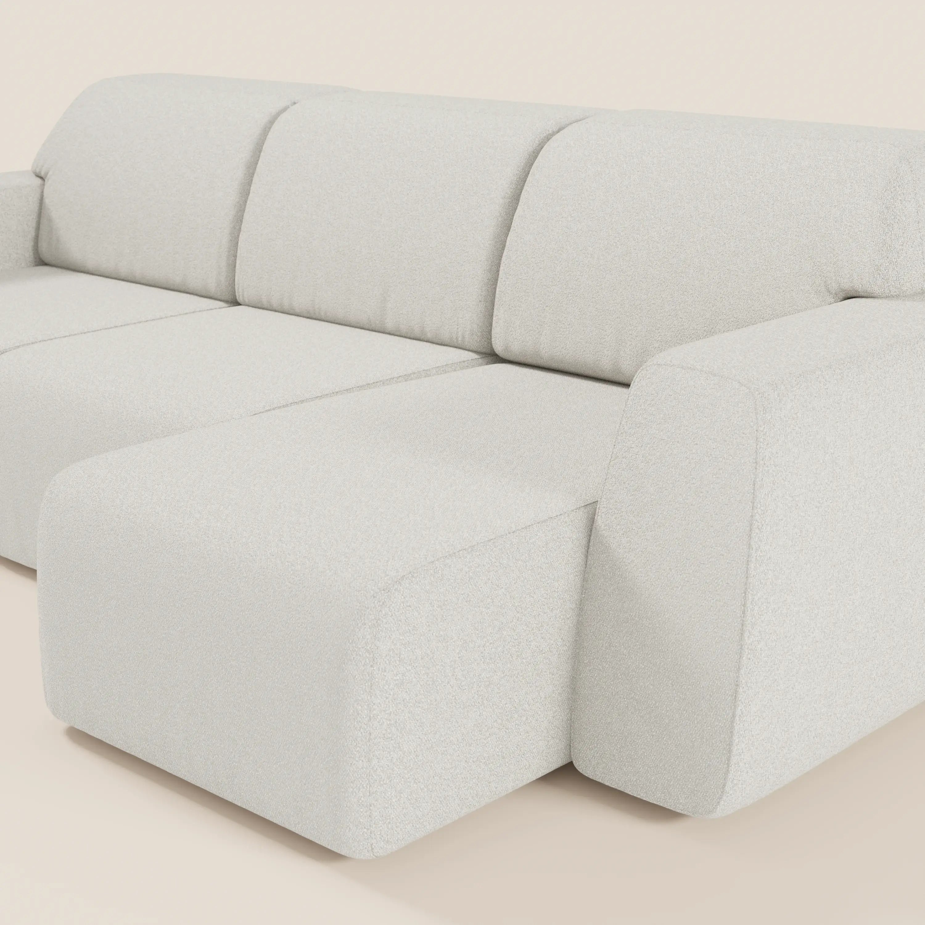 Orbit divano con 3 sedute scorrevoli e allungabili in tessuto effetto cotone smacchiabile T33 - divani.store