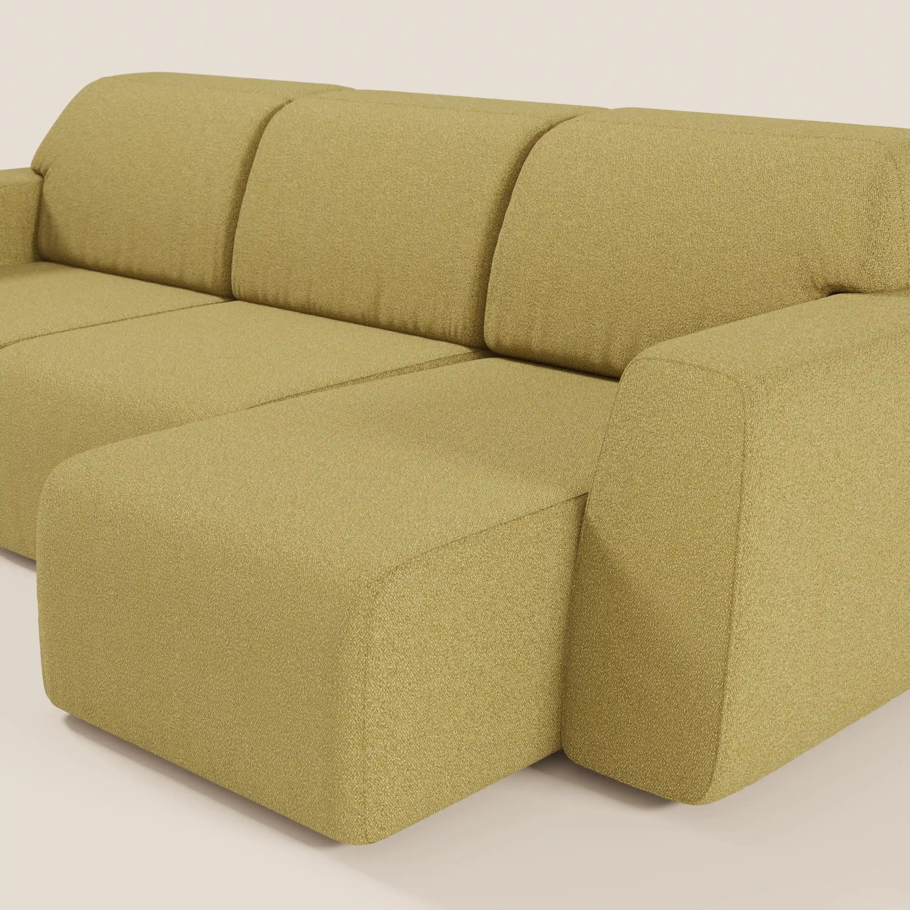 Orbit divano con 3 sedute scorrevoli e allungabili in tessuto effetto cotone smacchiabile T33 - divani.store